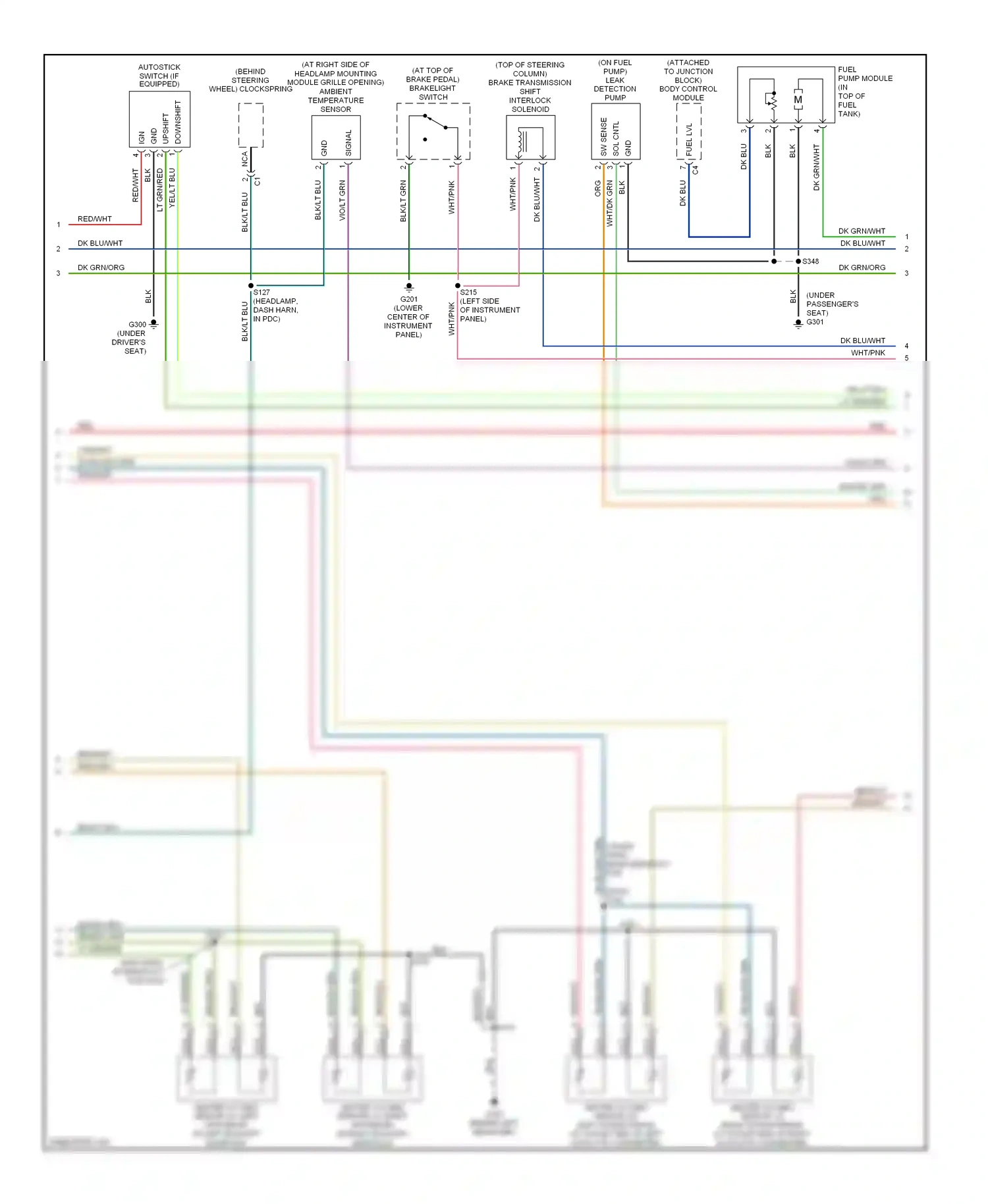 Chrysler Concorde II (1997-2004) downshift wiring diagram  (2 of 2)