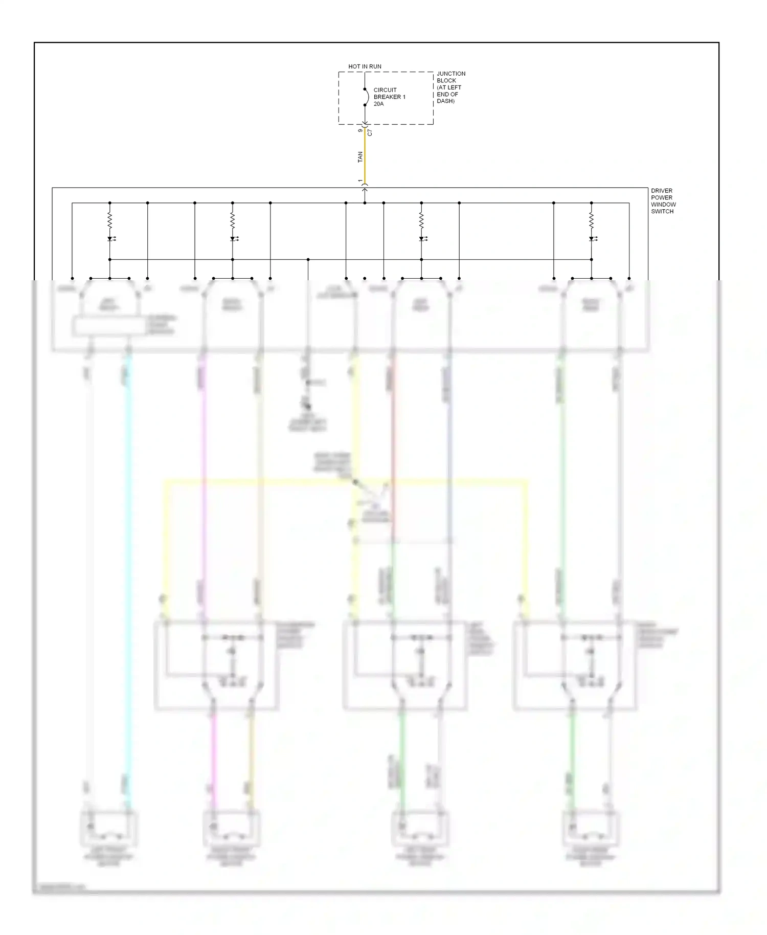 Chrysler Concorde II (1997-2004) left front wiring diagram  (1 of 1)