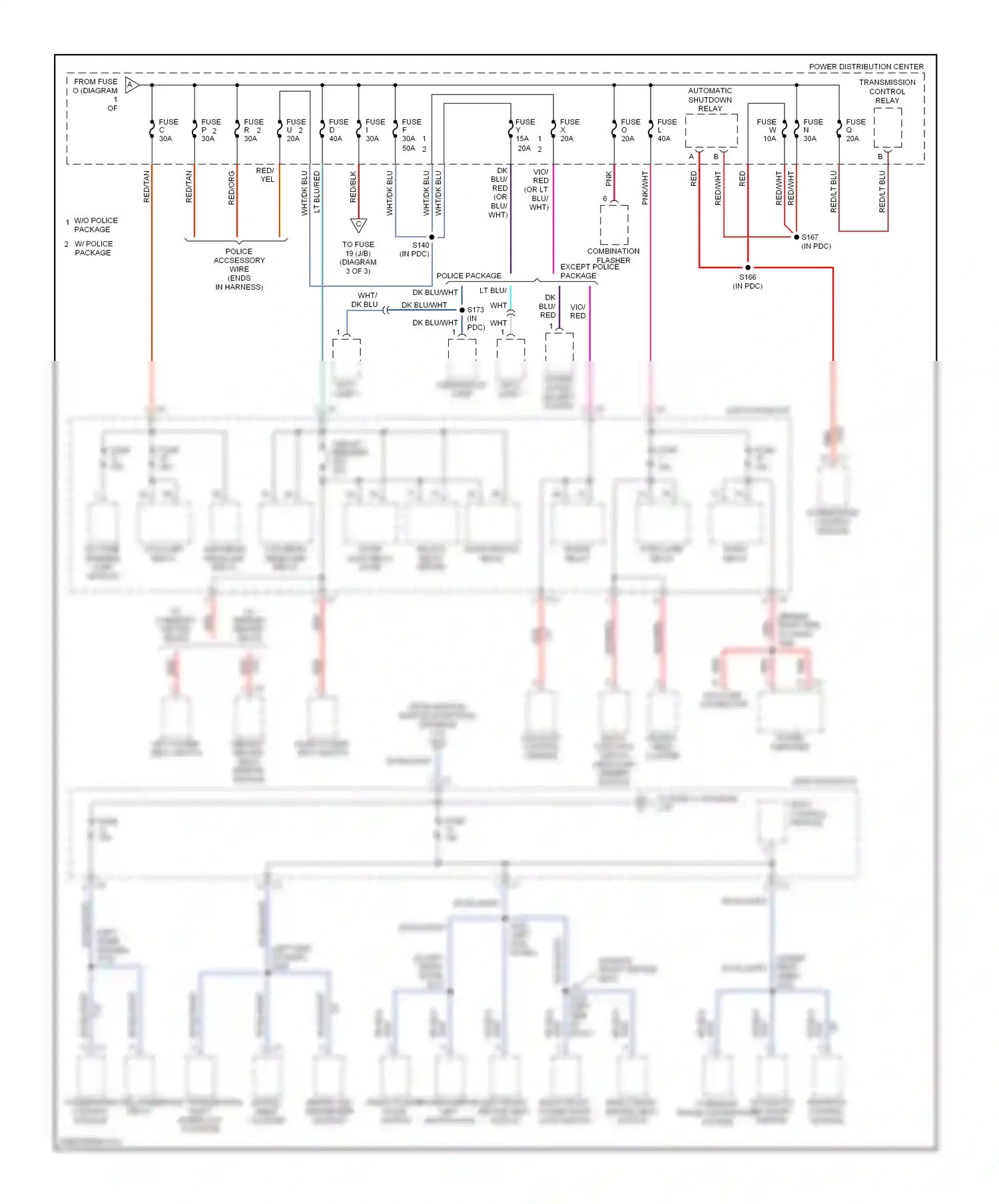Chrysler Concorde II (1997-2004) mirror wiring diagram  (1 of 1)