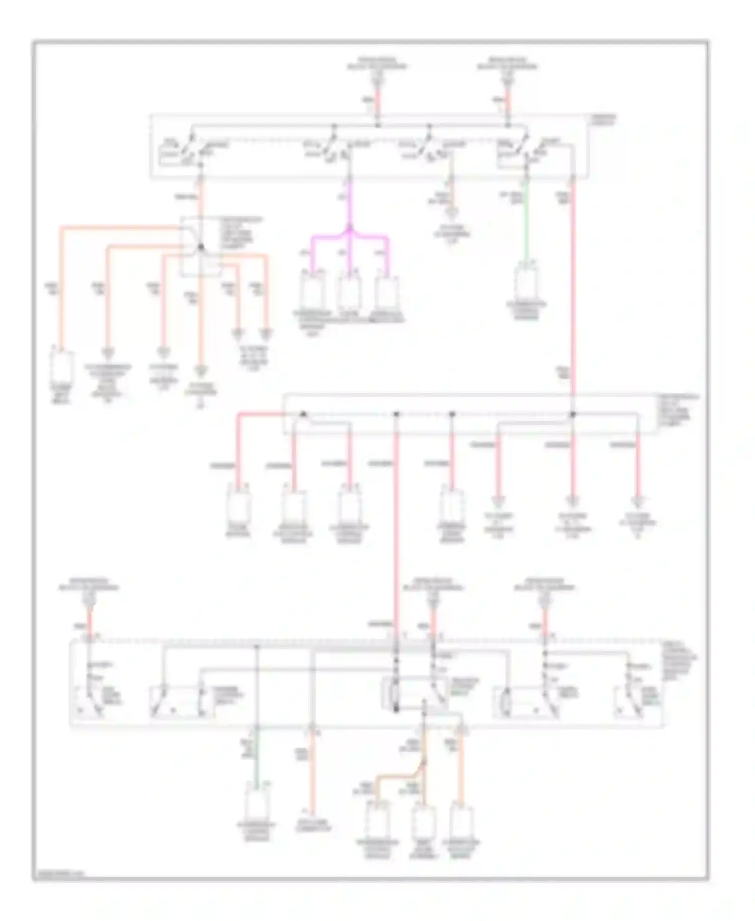 Crossfire Chrysler I (2003-2007): Power distribution circuit (2 of 3)