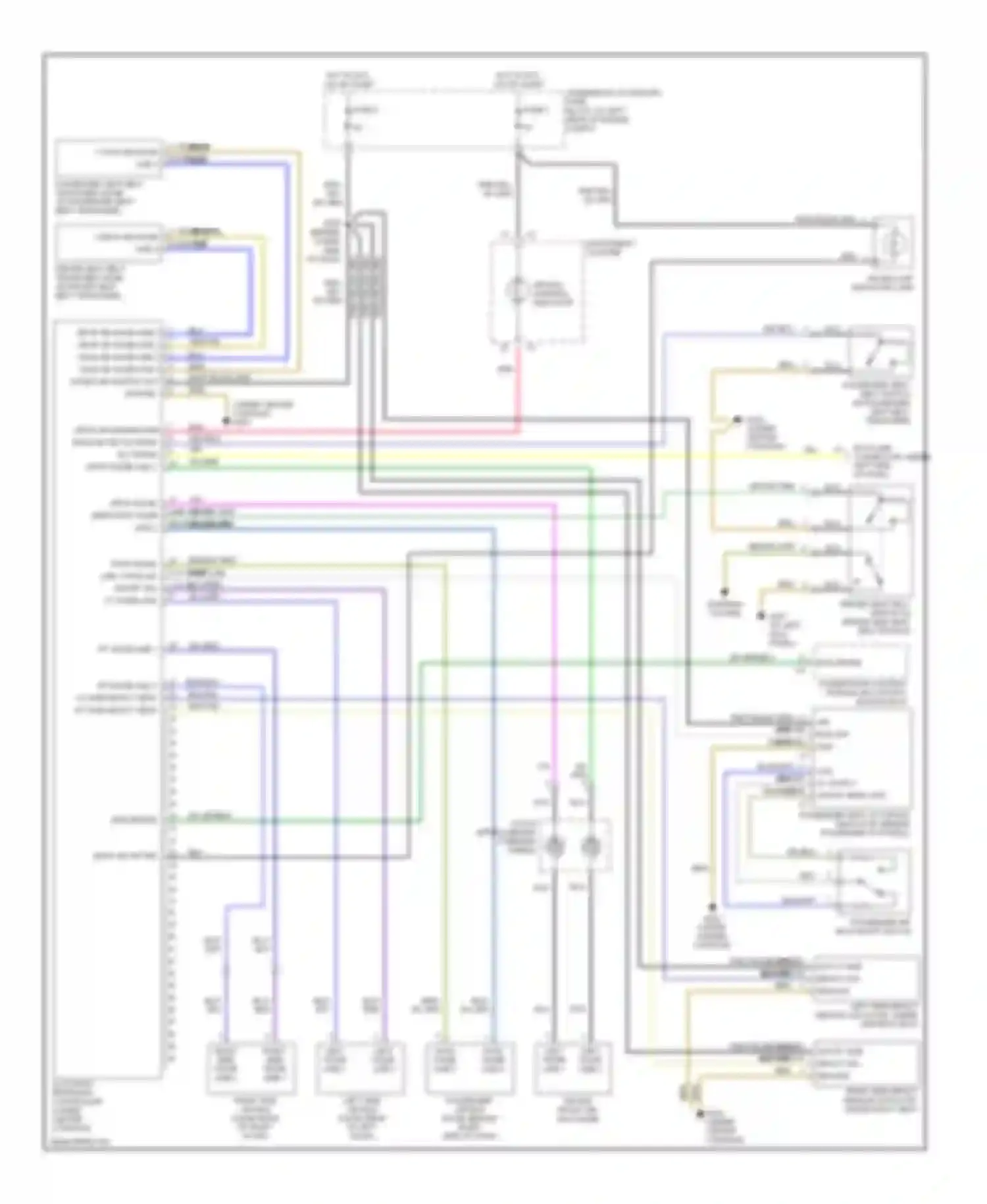Crossfire Chrysler I (2003-2007): Supplemental restraints circuit