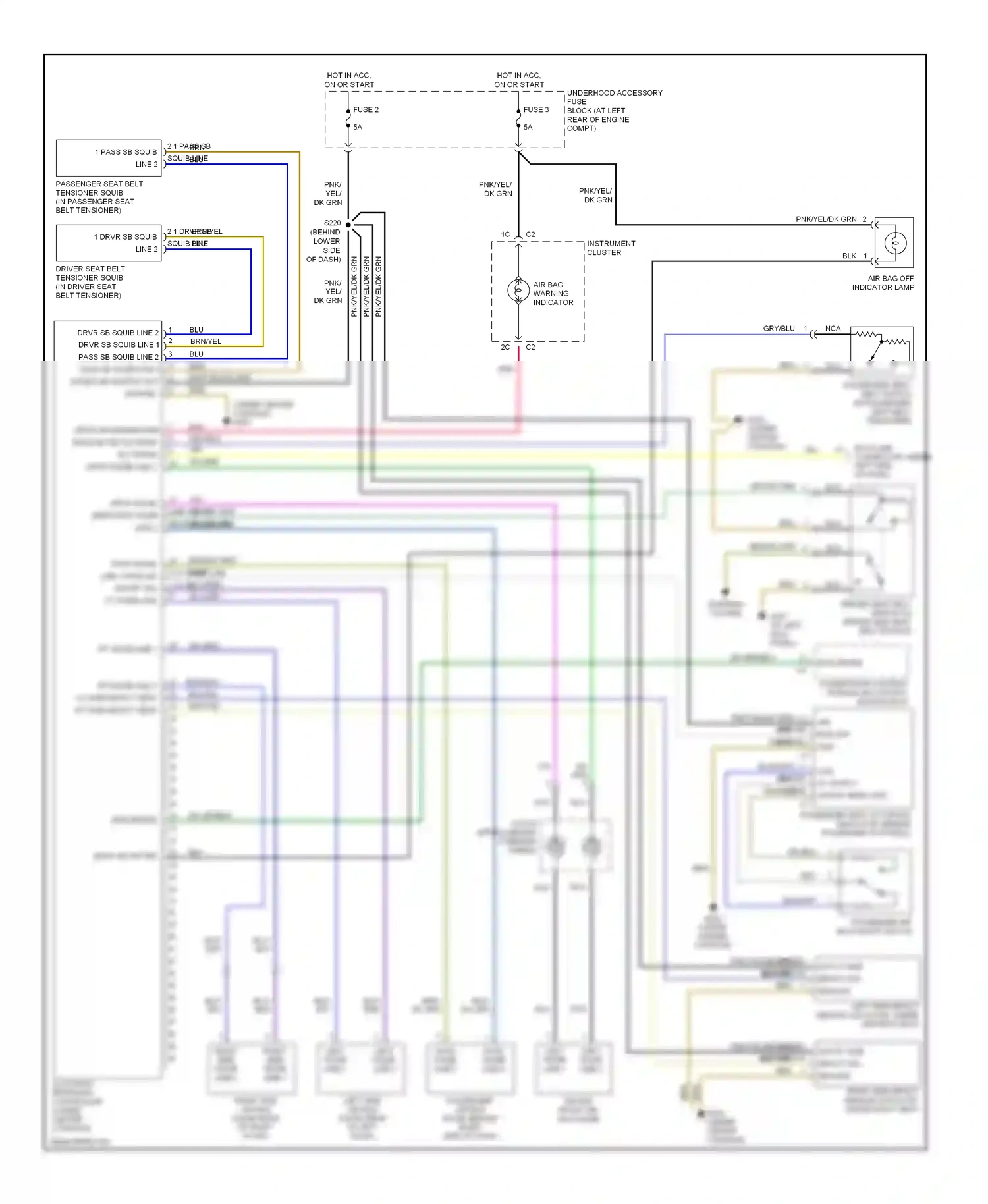 Chrysler Crossfire I (2003-2007) (at left kick panel) wiring diagram  (10 of 12)