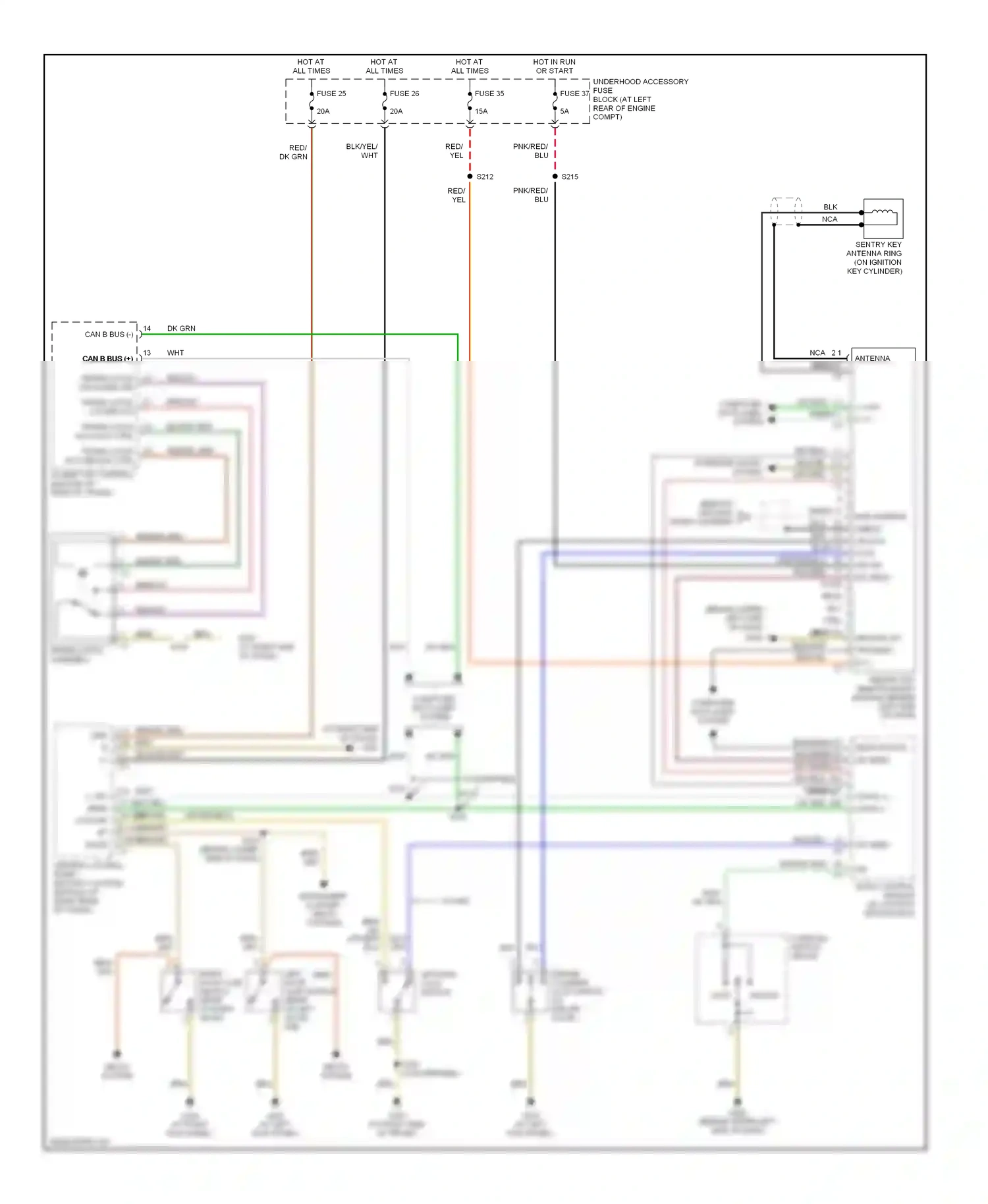 Chrysler Crossfire I (2003-2007) b(+) wiring diagram  (4 of 4)