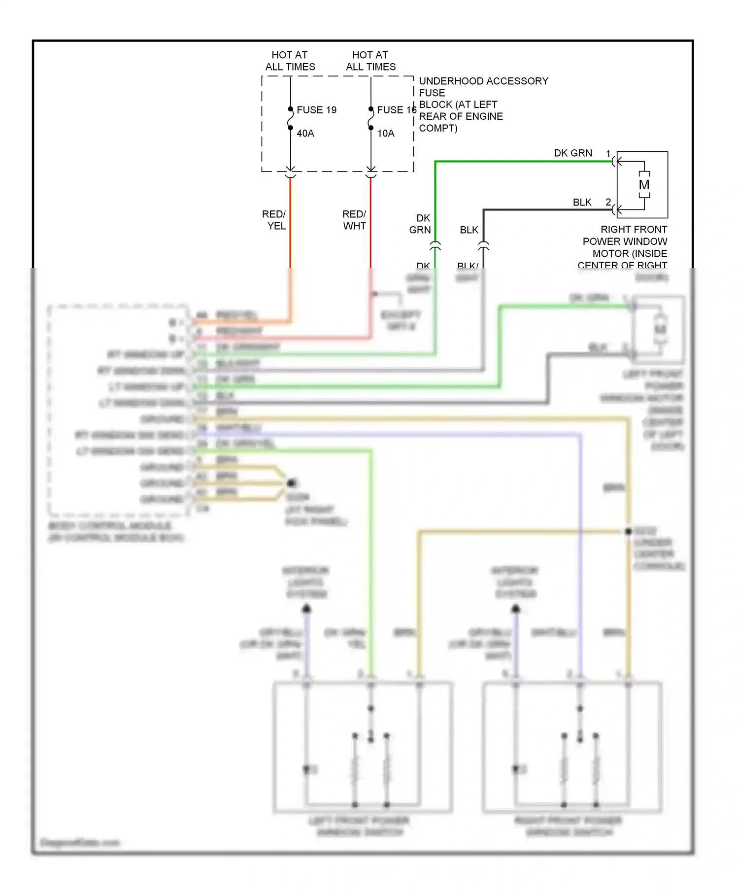 Chrysler Crossfire I (2003-2007) body control module (in control module box) wiring diagram  (12 of 14)