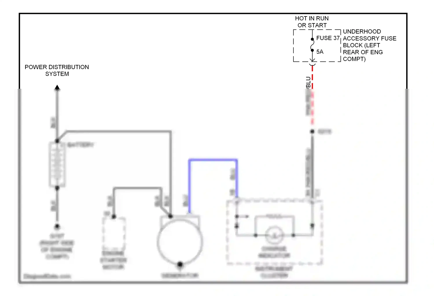 Chrysler Crossfire I (2003-2007) generator wiring diagram  (1 of 5)