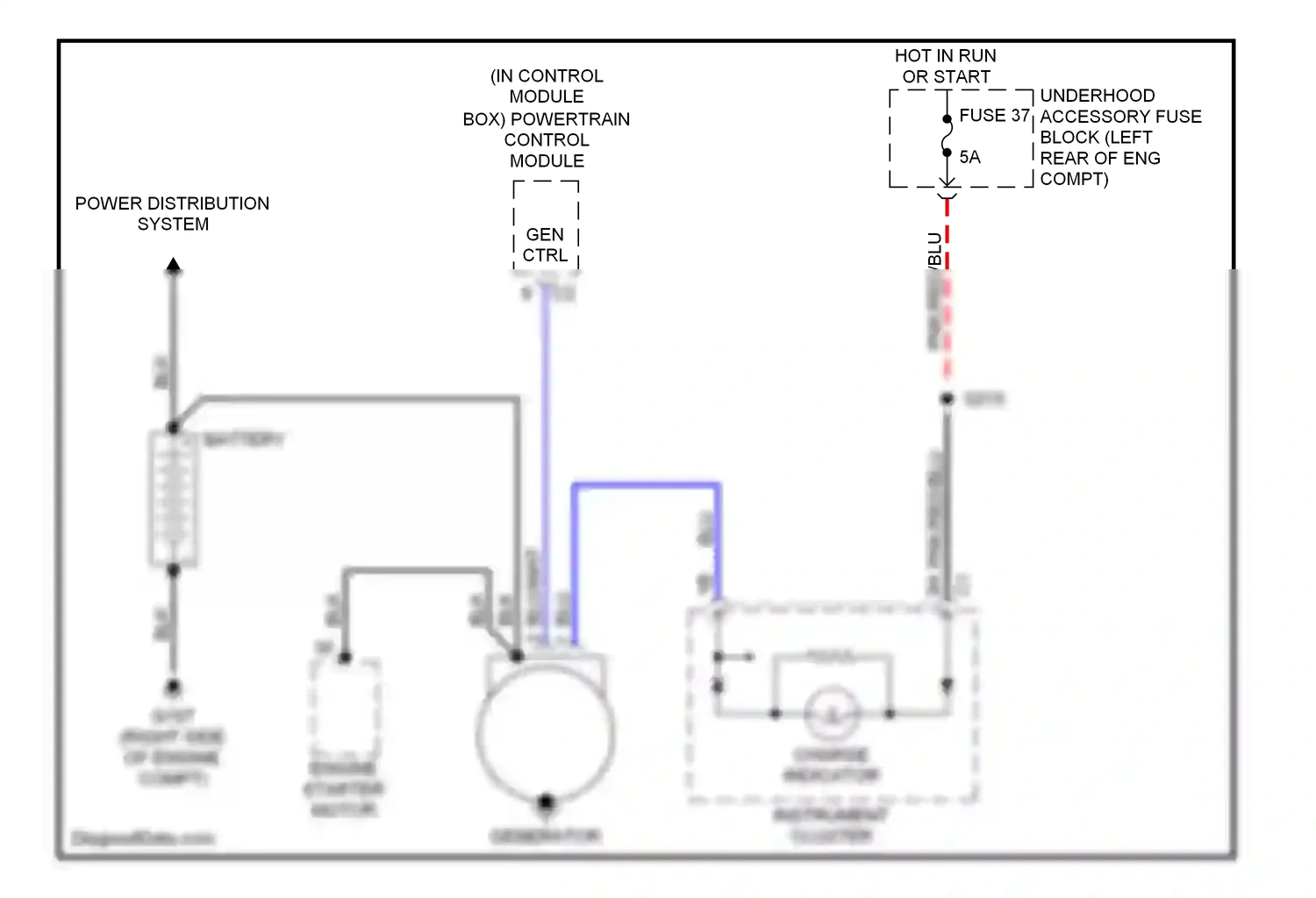 Chrysler Crossfire I (2003-2007) (in control module box) powertrain control module wiring diagram  (1 of 1)