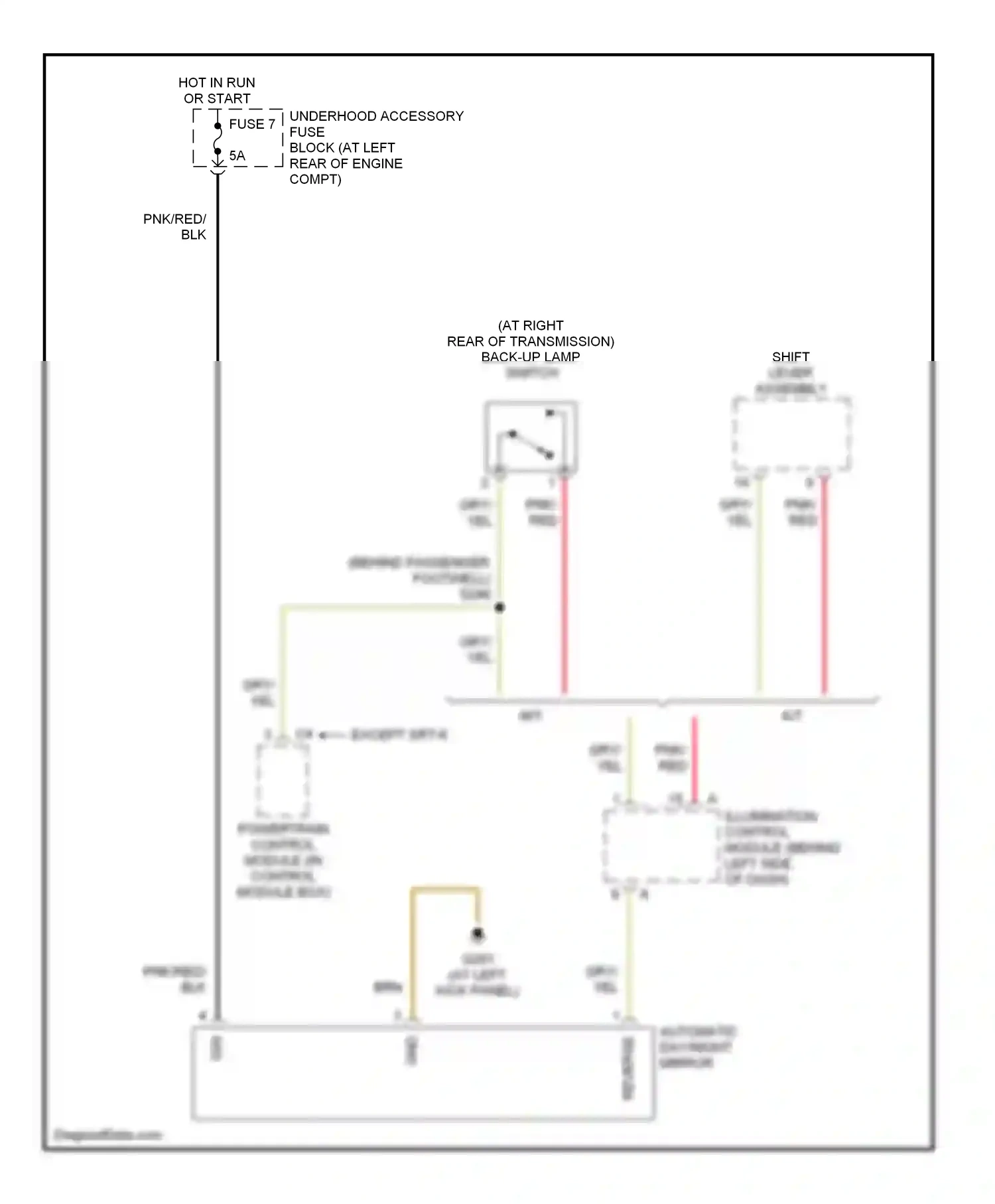 Chrysler Crossfire I (2003-2007) reverse wiring diagram  (1 of 1)