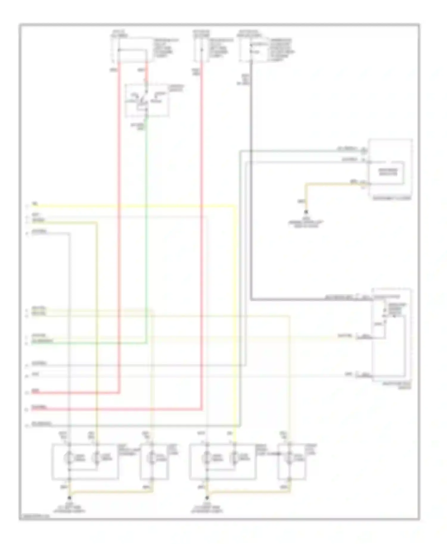 Wiring diagram right fog lamp for Chrysler Crossfire I (2003-2007) (2 of 2)