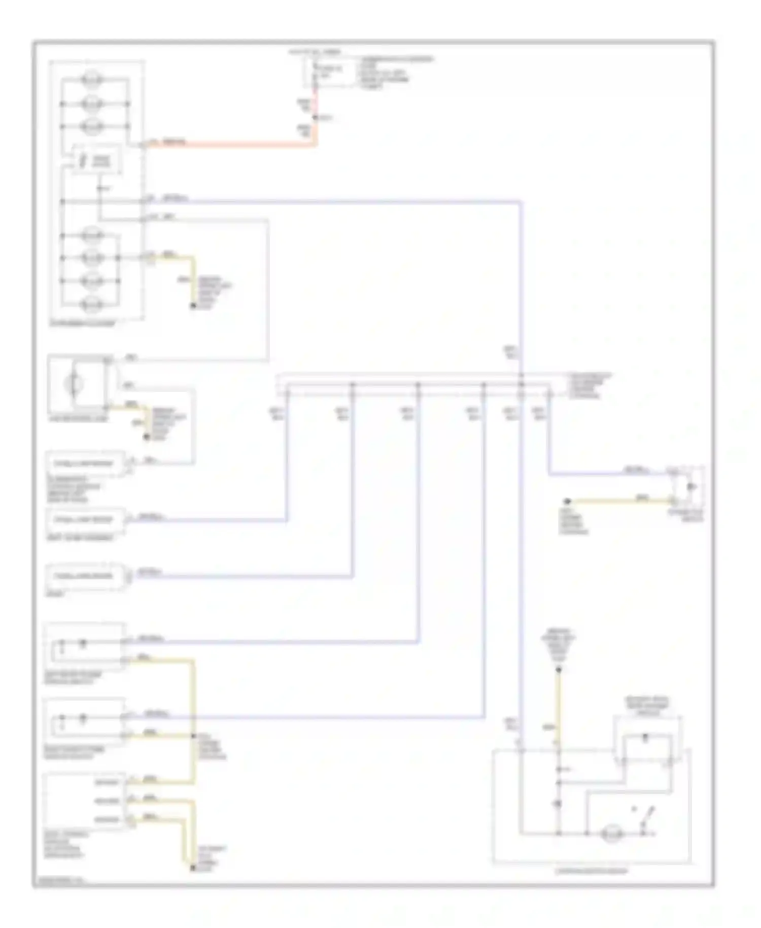 Wiring diagram right front power window switch for Chrysler Crossfire I (2003-2007) (1 of 2)