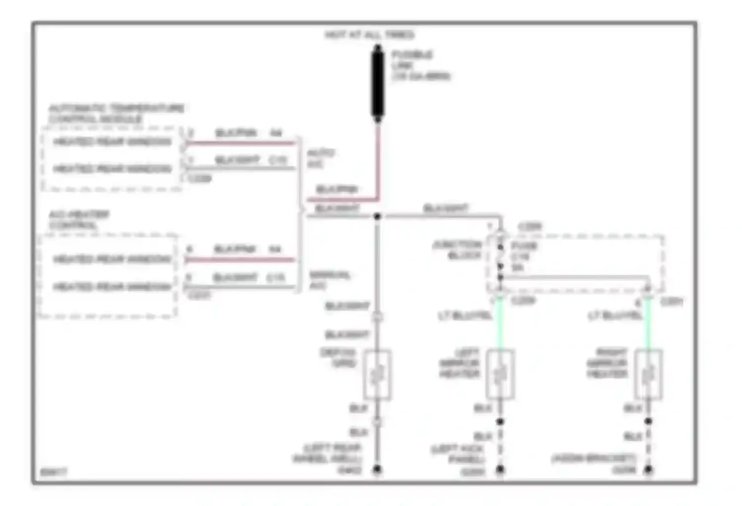 LHS Chrysler I (1993-1997): Defogger circuit