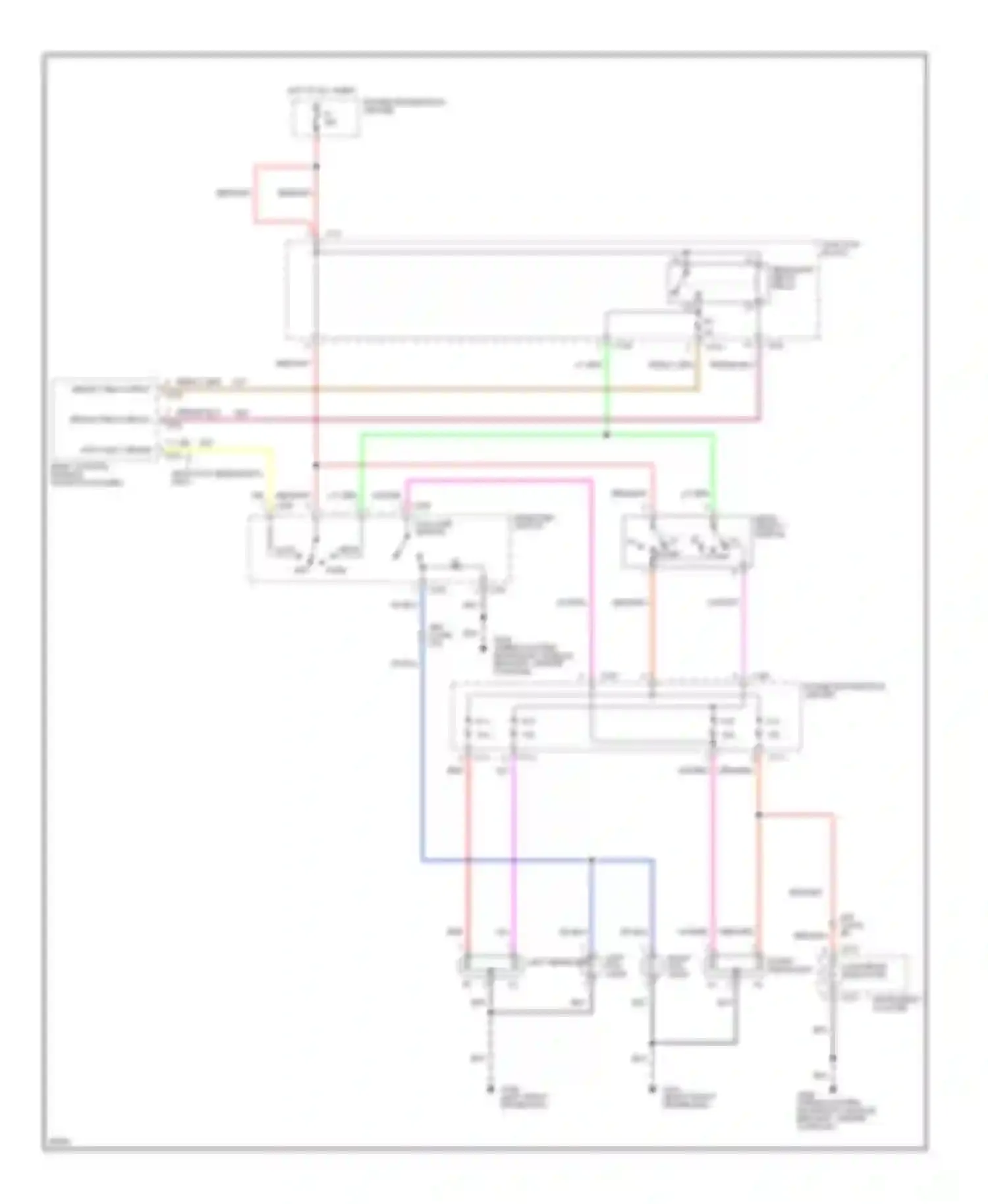 LHS Chrysler I (1993-1997): Headlamps/fog lamps circuit, without drl