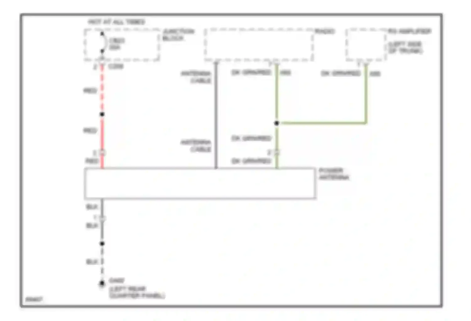 LHS Chrysler I (1993-1997): Power antenna circuit