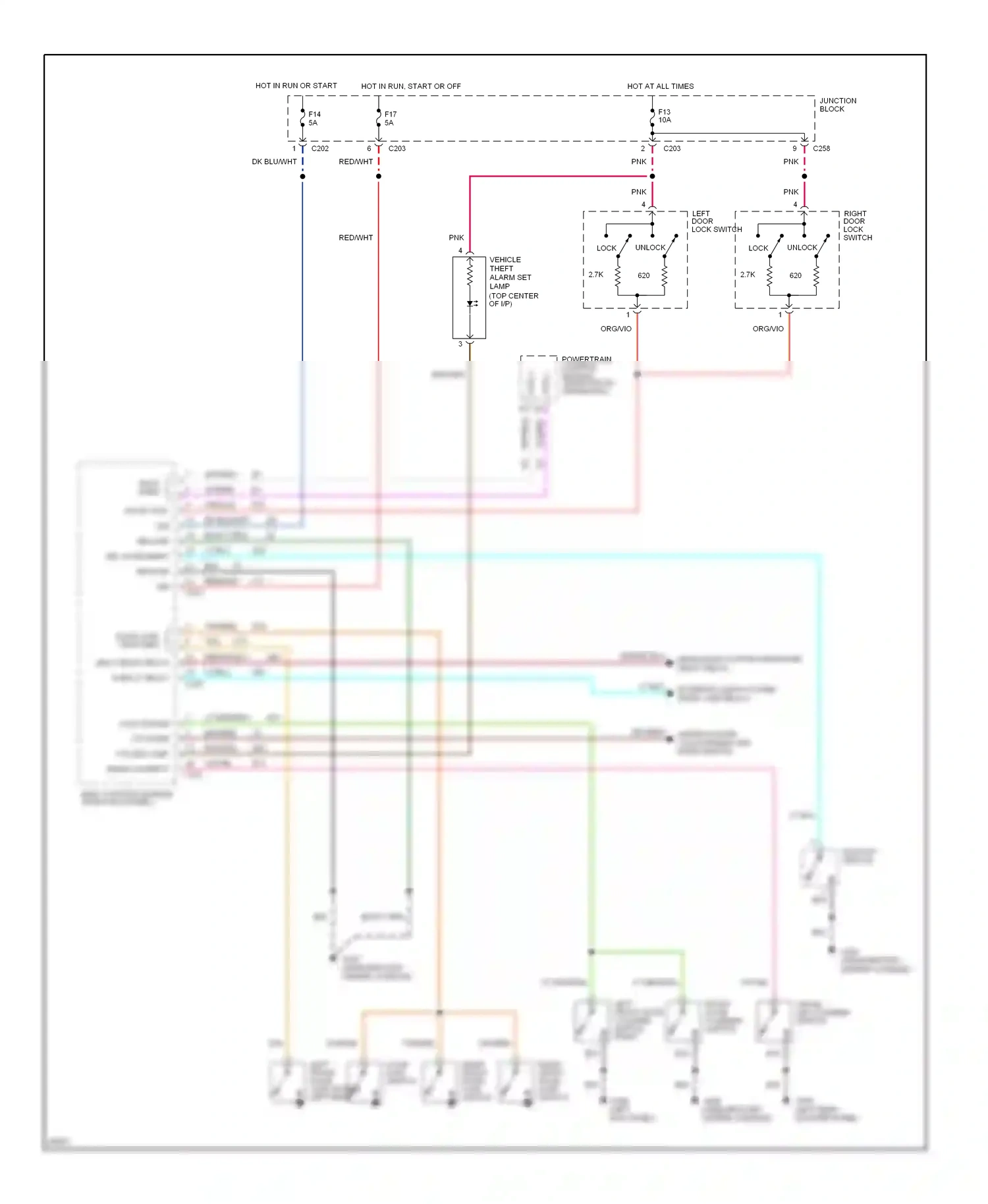 Chrysler LHS I (1993-1997) powertrain control module wiring diagram  (1 of 5)