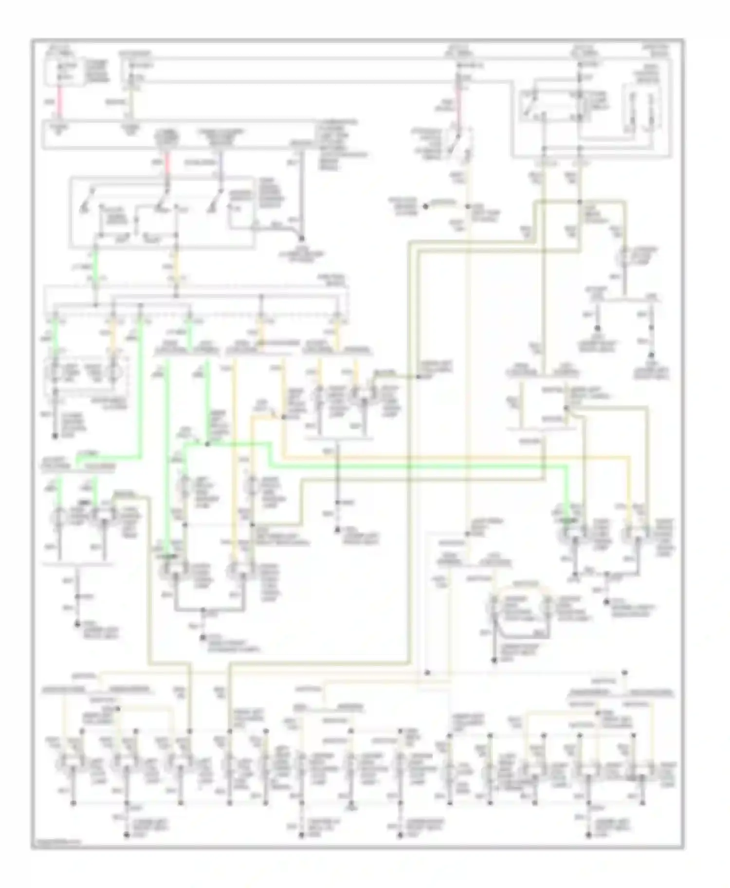 LHS Chrysler II (1998-2001): Exterior lamps circuit