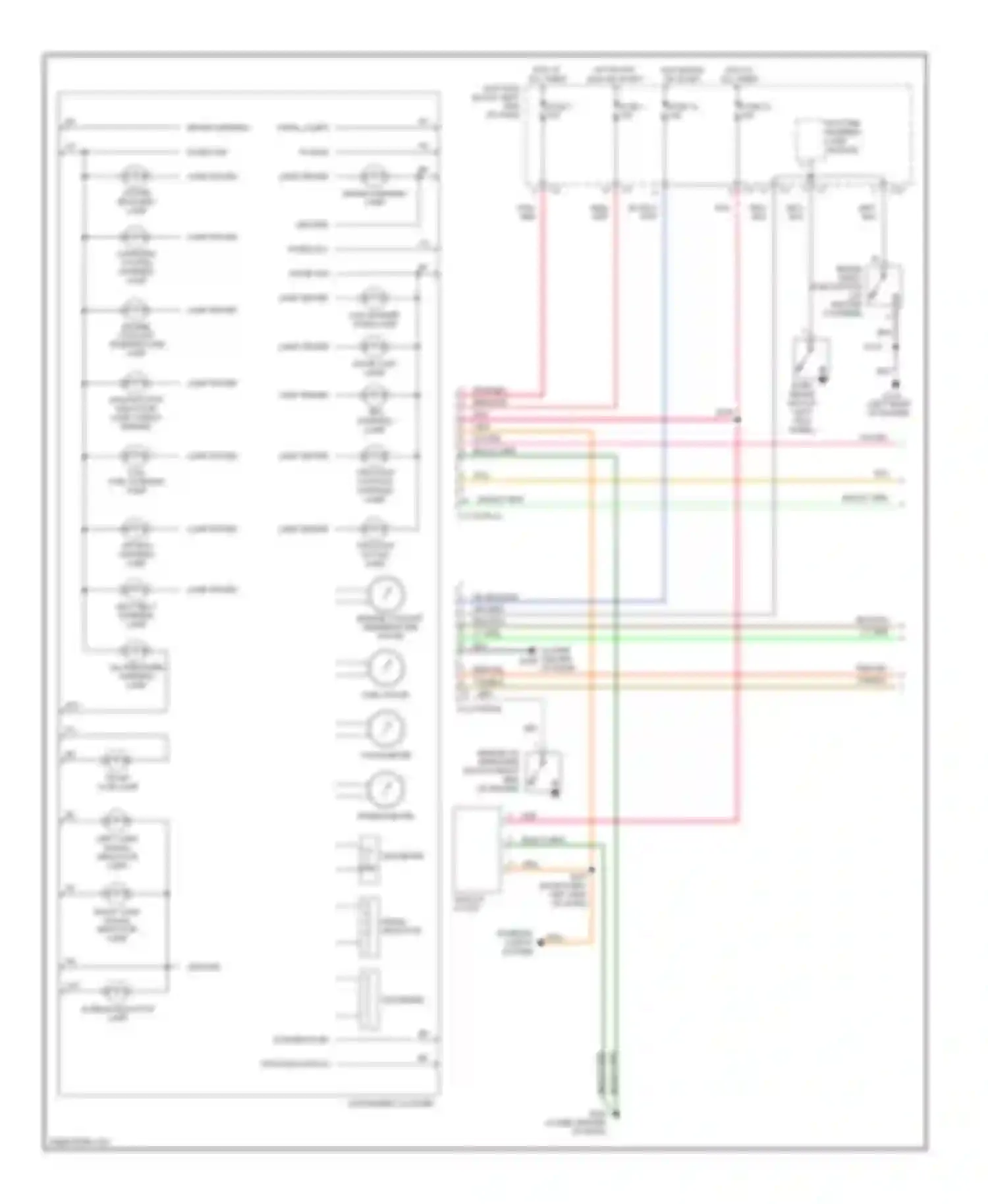 LHS Chrysler II (1998-2001): Instrument cluster circuit (1 of 2)