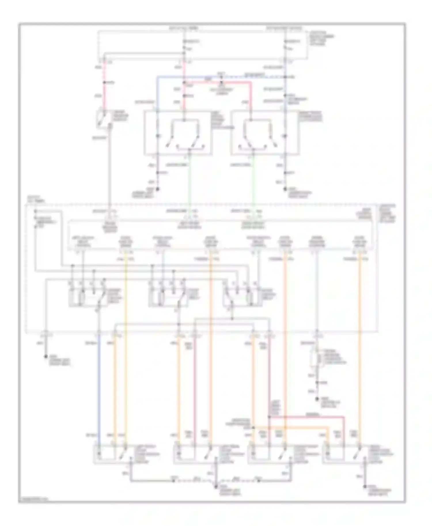 LHS Chrysler II (1998-2001): Power door lock circuit