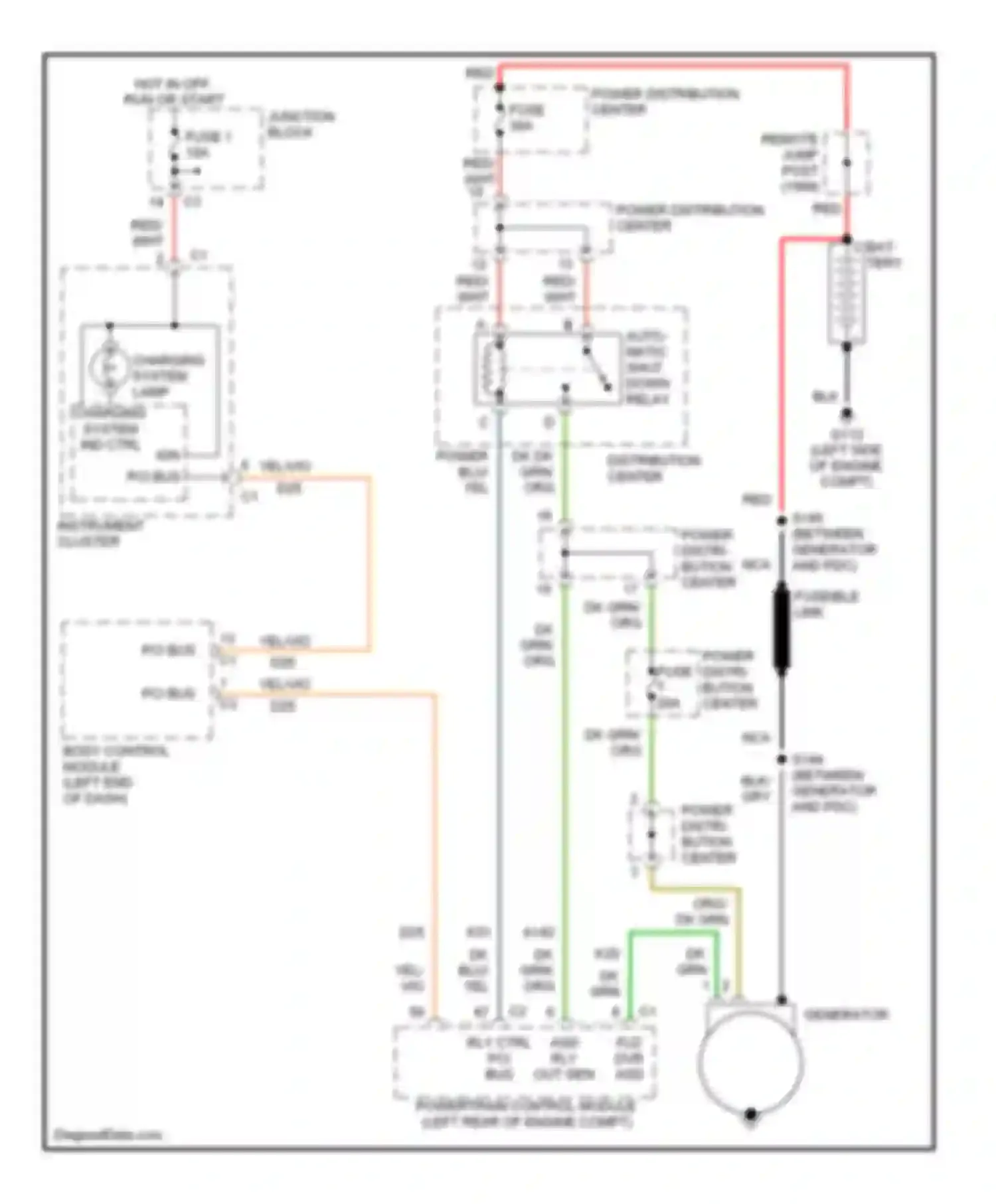 LHS Chrysler II (1998-2001): Charging circuit
