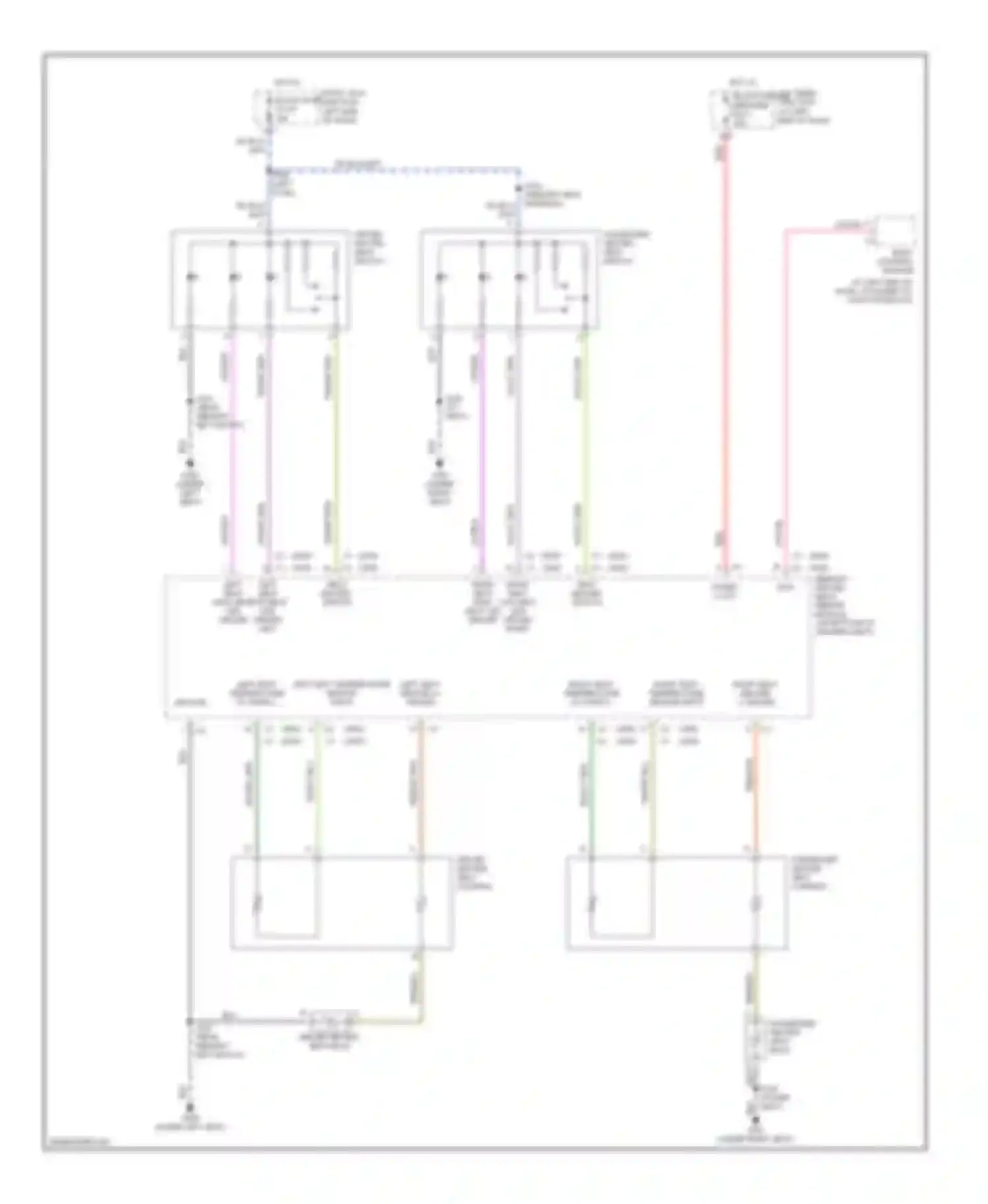 Wiring diagram hot at all times junction block circuit breaker no.2 for Chrysler LHS II (1998-2001) (1 of 1)