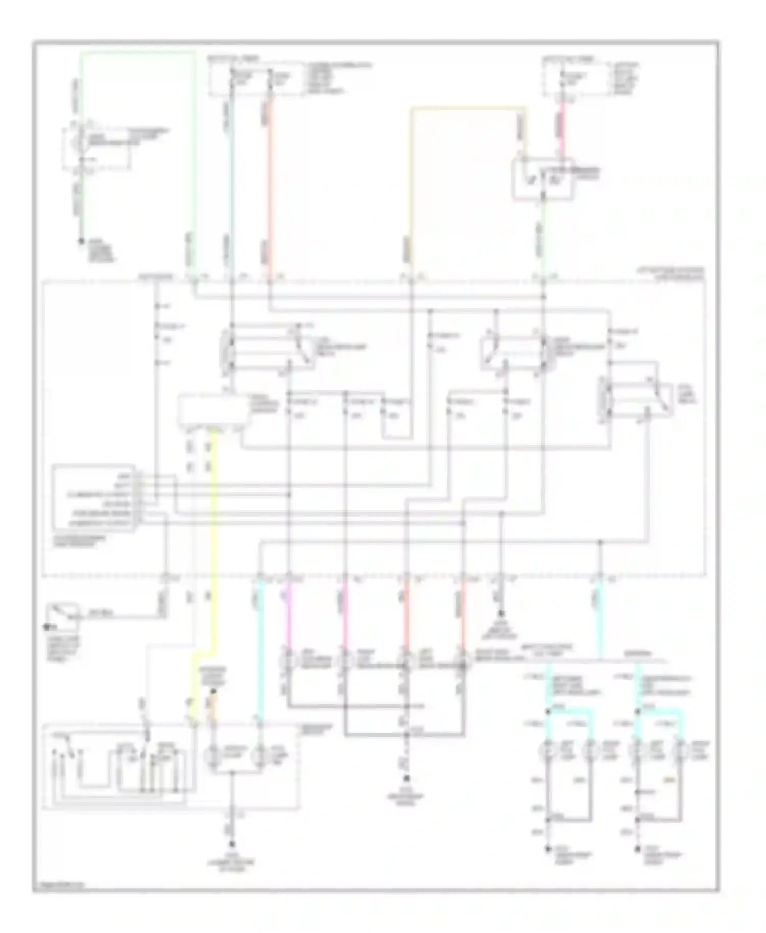 Wiring diagram right fog lamp left fog lamp for Chrysler LHS II (1998-2001) (1 of 2)