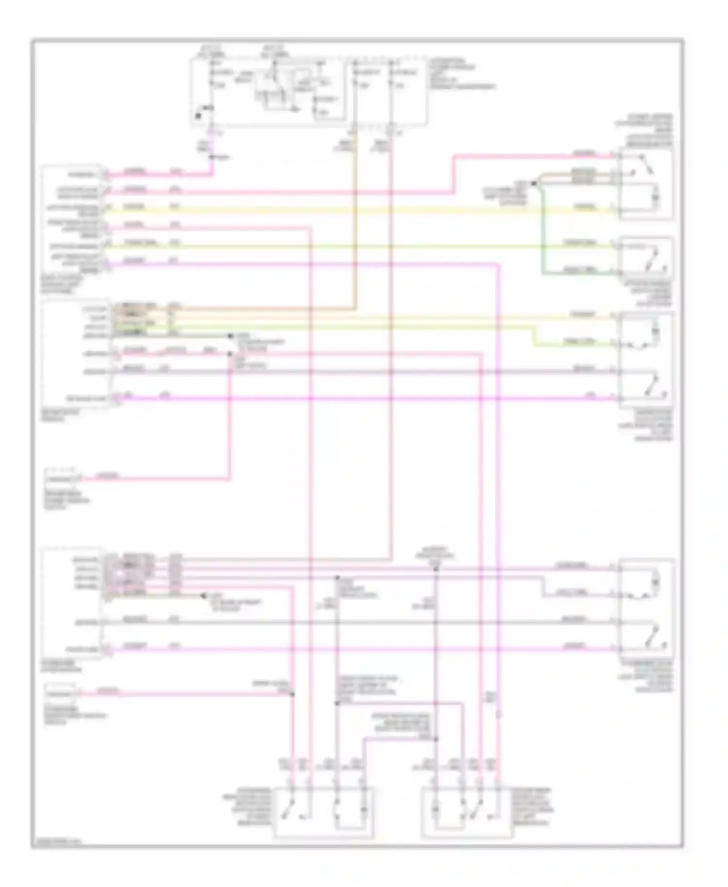 Pacifica Chrysler CS (2003-2008): Power door locks circuit