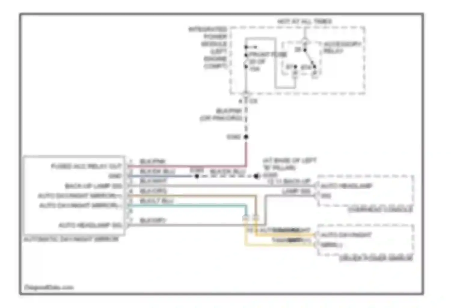 Wiring diagram accessory relay for Chrysler Pacifica CS (2003-2008) (1 of 6)
