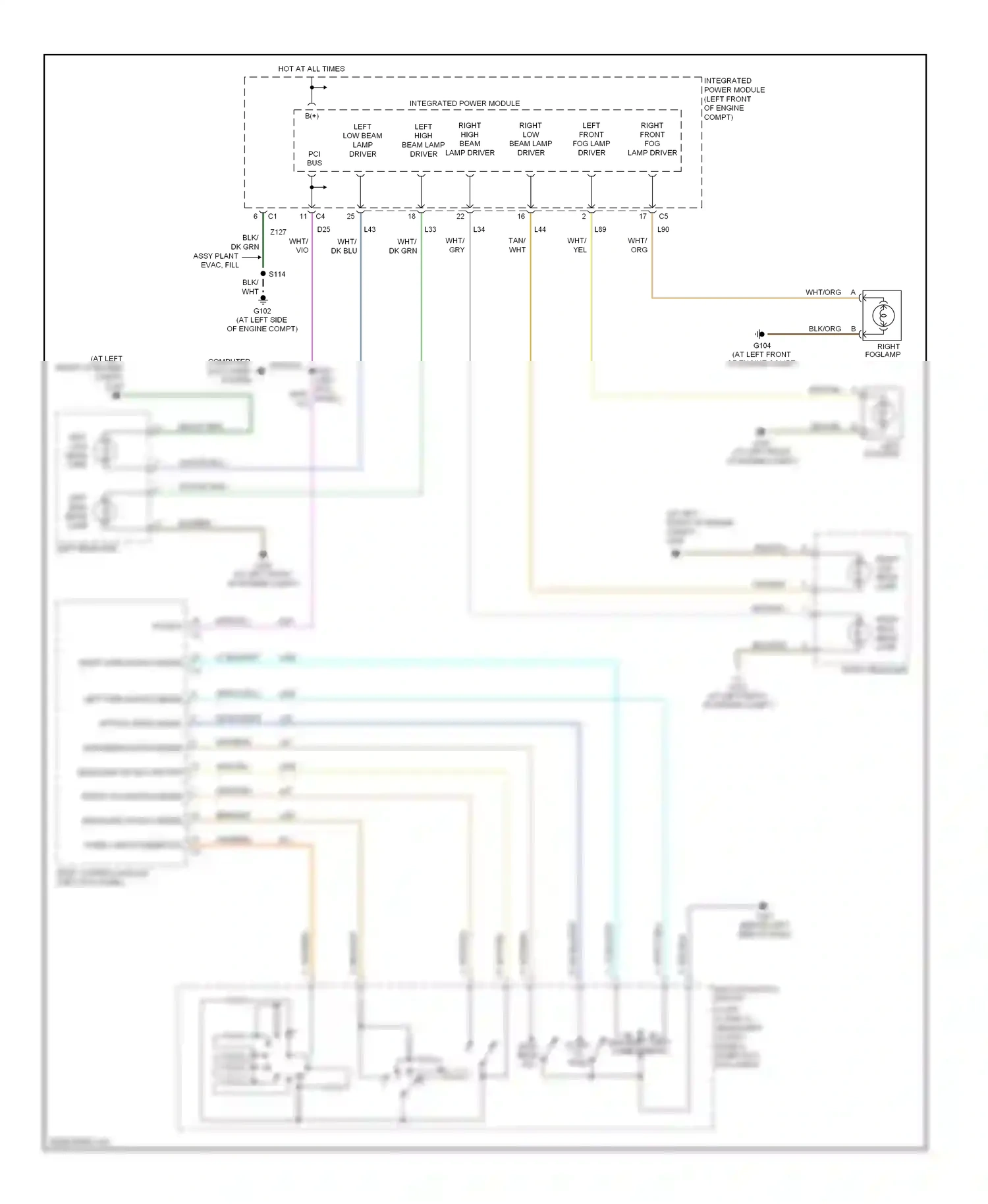 Chrysler Pacifica CS (2003-2008) assy plant evac, fill wiring diagram  (2 of 2)