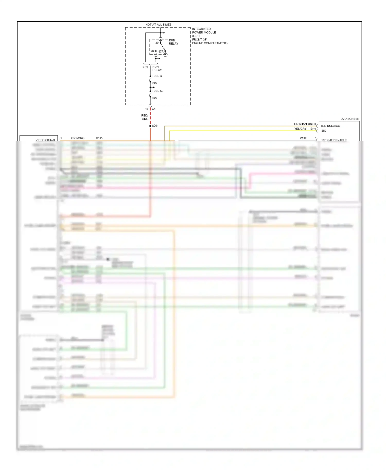 Chrysler Pacifica CS (2003-2008) b(+) relay wiring diagram  (1 of 2)