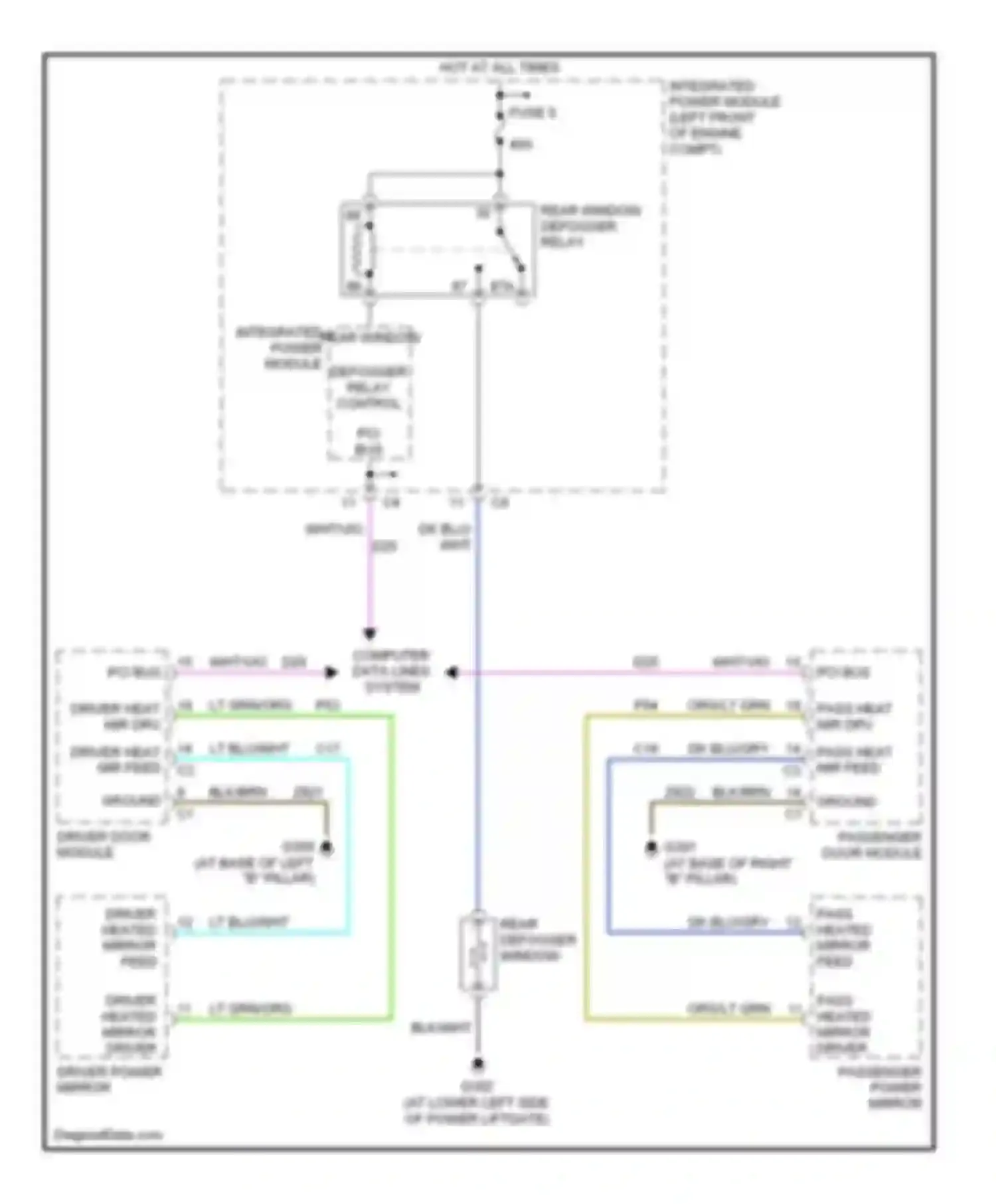 Wiring diagram blk/wht for Chrysler Pacifica CS (2003-2008) (5 of 15)