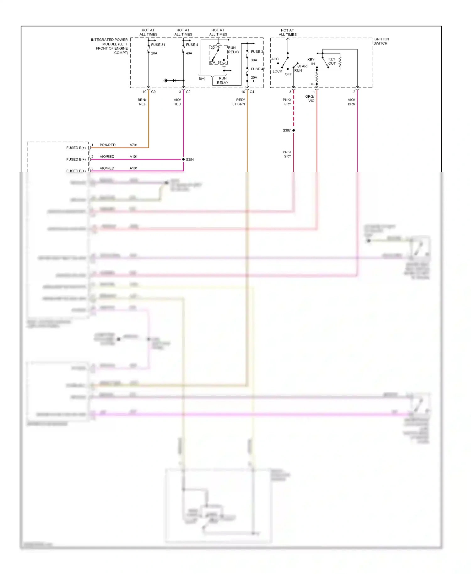 Chrysler Pacifica CS (2003-2008) body control module (left kick panel) wiring diagram  (14 of 15)
