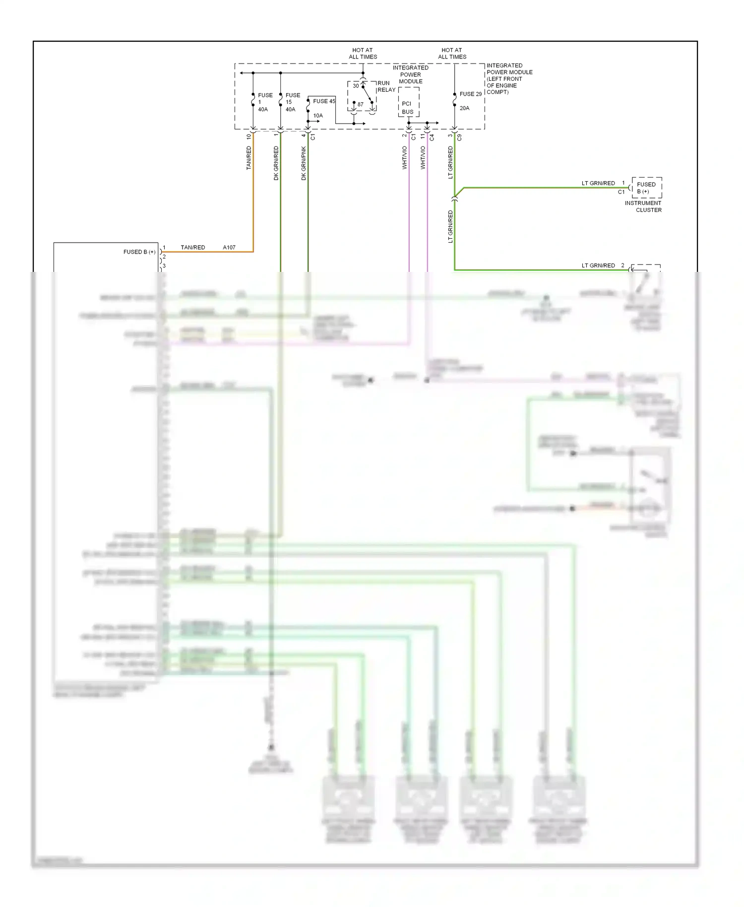 Chrysler Pacifica CS (2003-2008) body control module (left kick panel) wiring diagram  (1 of 15)