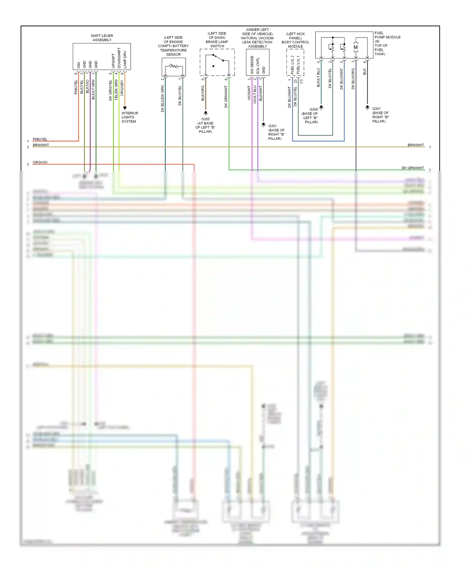 Chrysler Pacifica CS (2003-2008) downshift wiring diagram  (2 of 2)