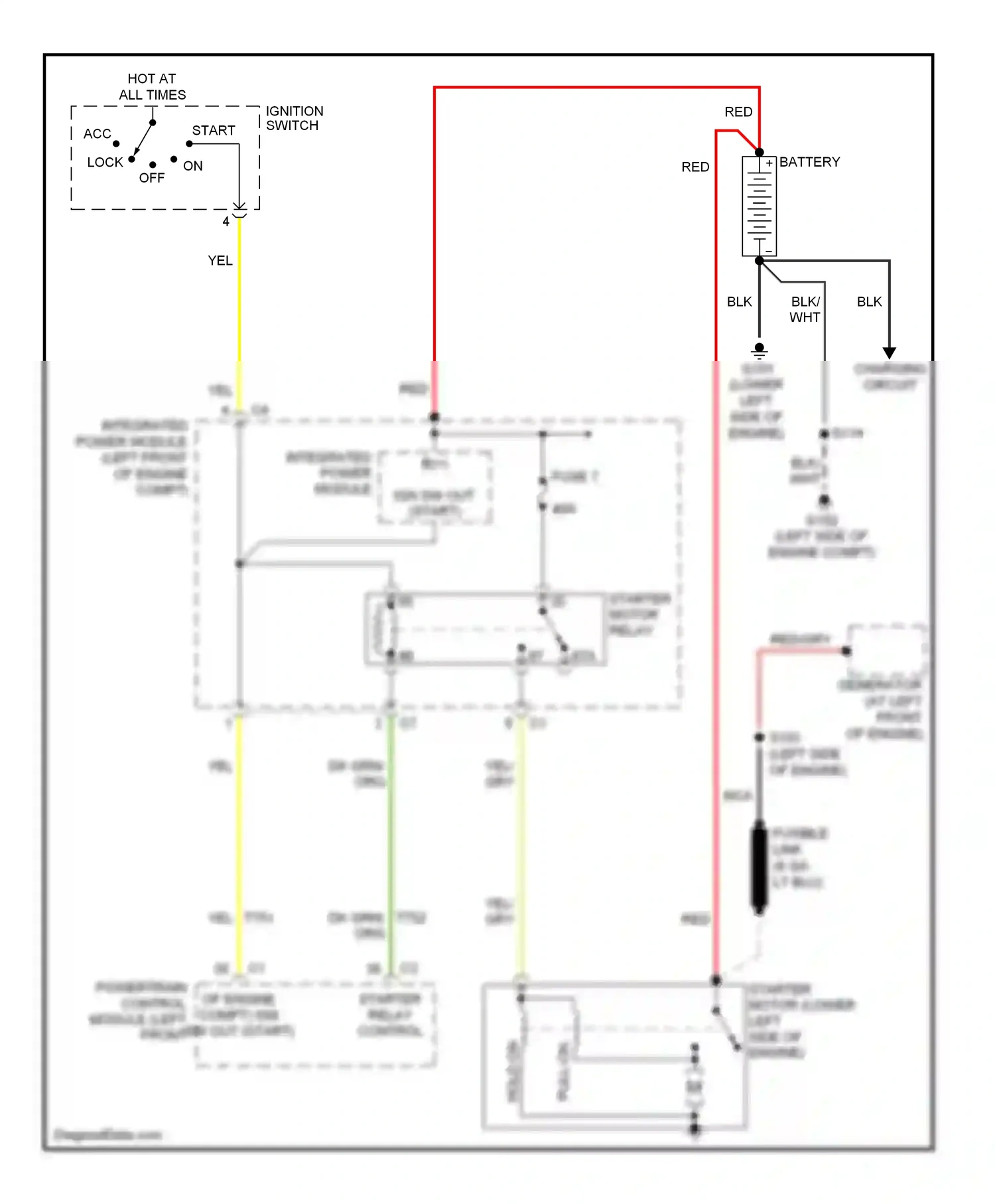 Chrysler Pacifica CS (2003-2008) integrated power module b(+) wiring diagram  (2 of 2)