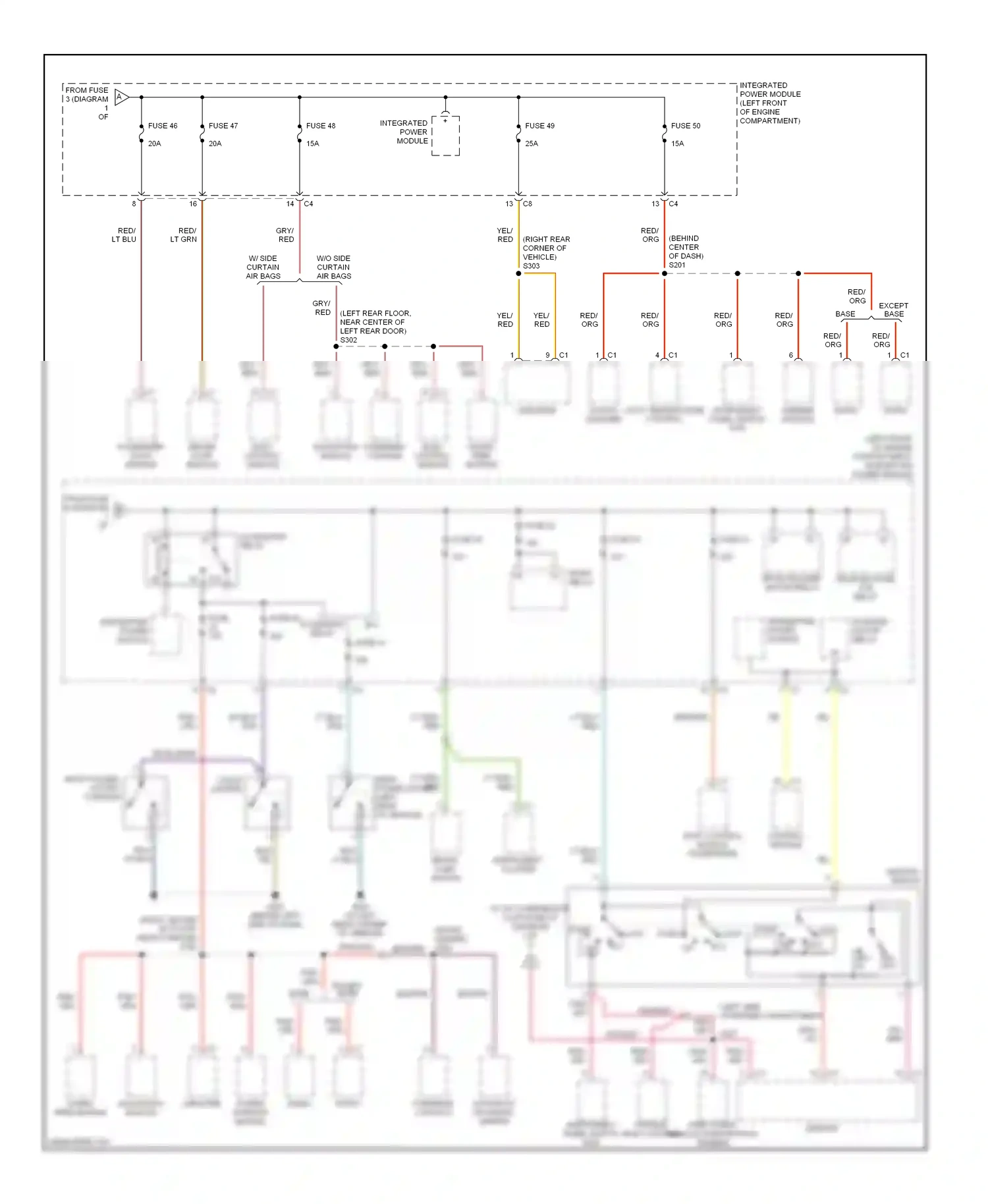 Chrysler Pacifica CS (2003-2008) integrated power module (left front of engine compartment) wiring diagram  (7 of 10)