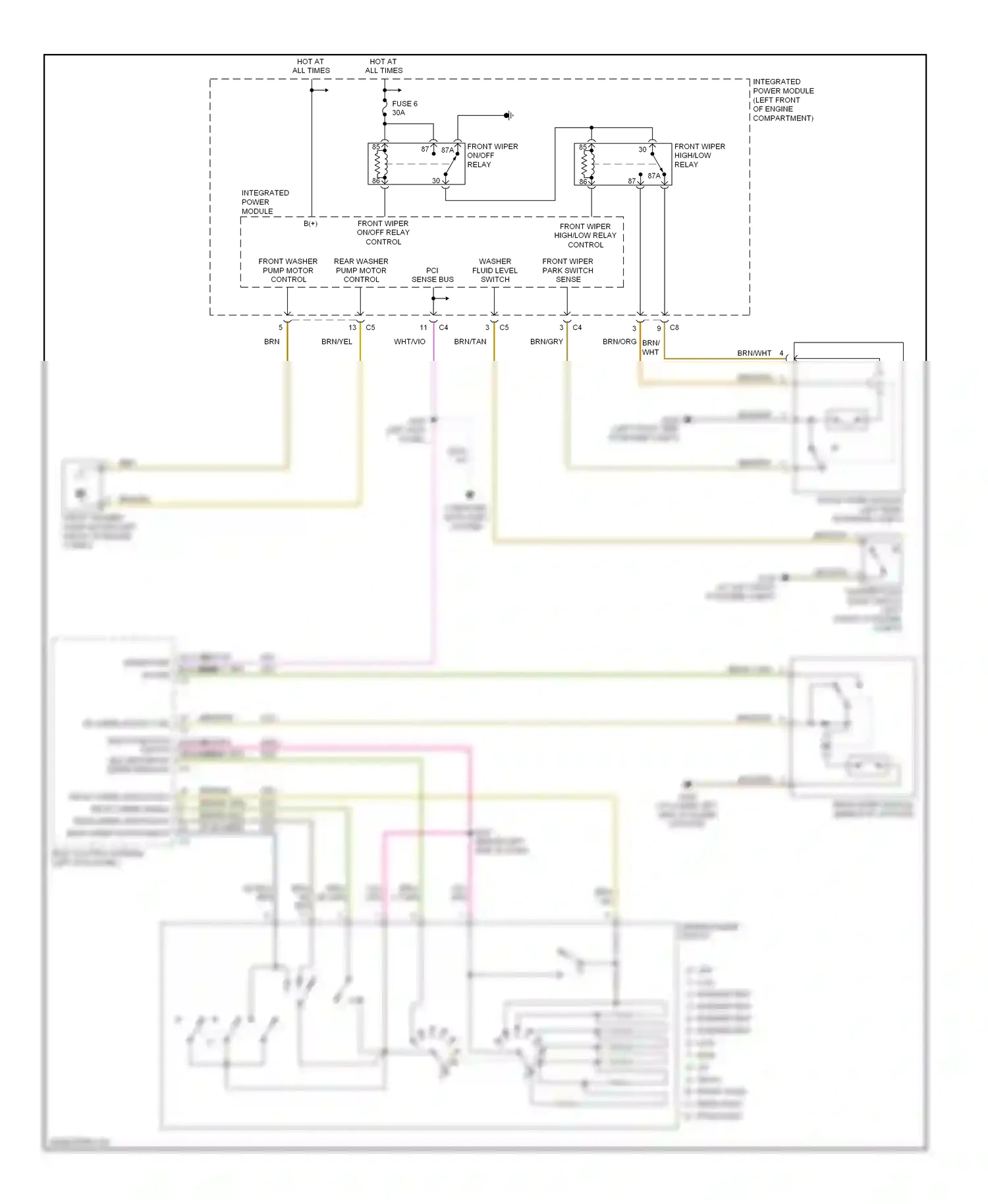 Chrysler Pacifica CS (2003-2008) (left front side of engine compt.) wiring diagram  (1 of 1)
