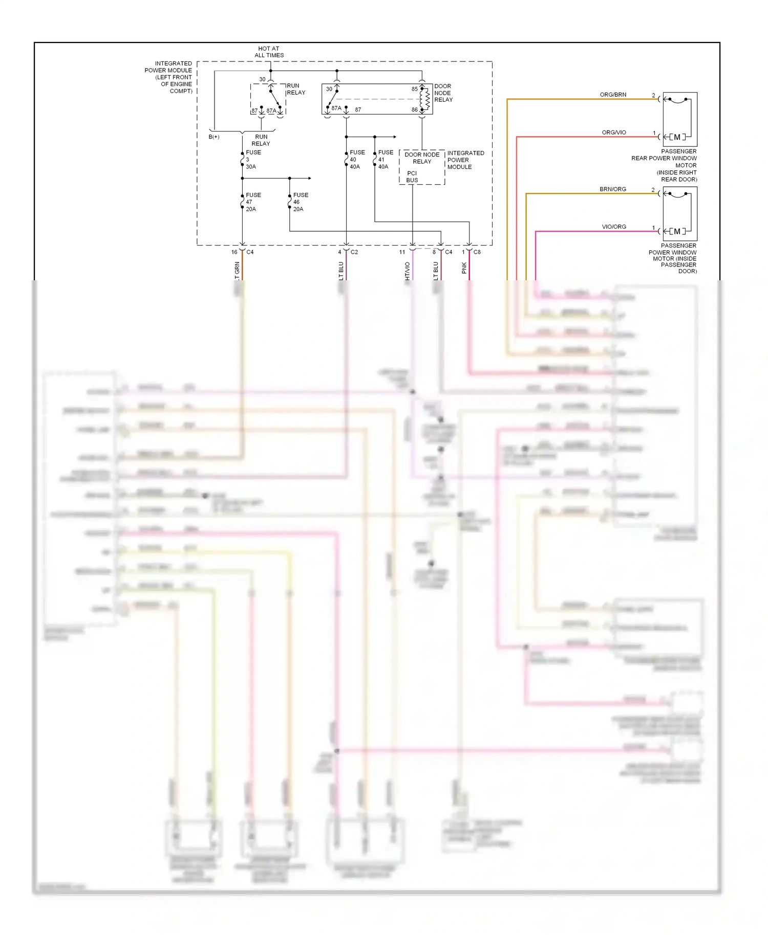 Chrysler Pacifica CS (2003-2008) (left kick panel) wiring diagram  (7 of 14)