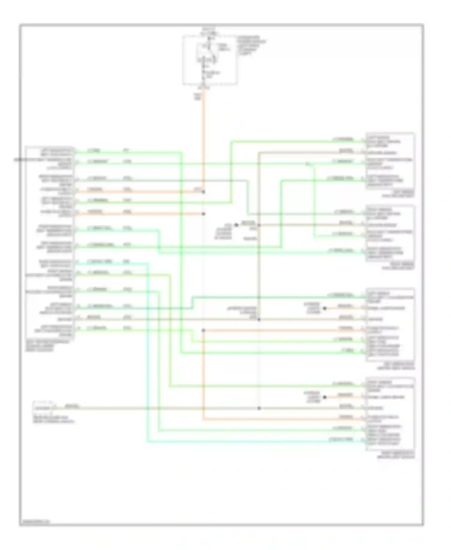 Wiring diagram left middle row seat temperature sensor input for Chrysler Pacifica CS (2003-2008) (1 of 1)