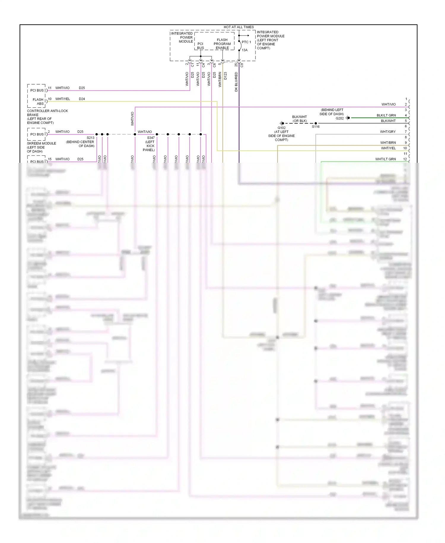 Chrysler Pacifica CS (2003-2008) sci receive (pcm) wiring diagram  (1 of 1)