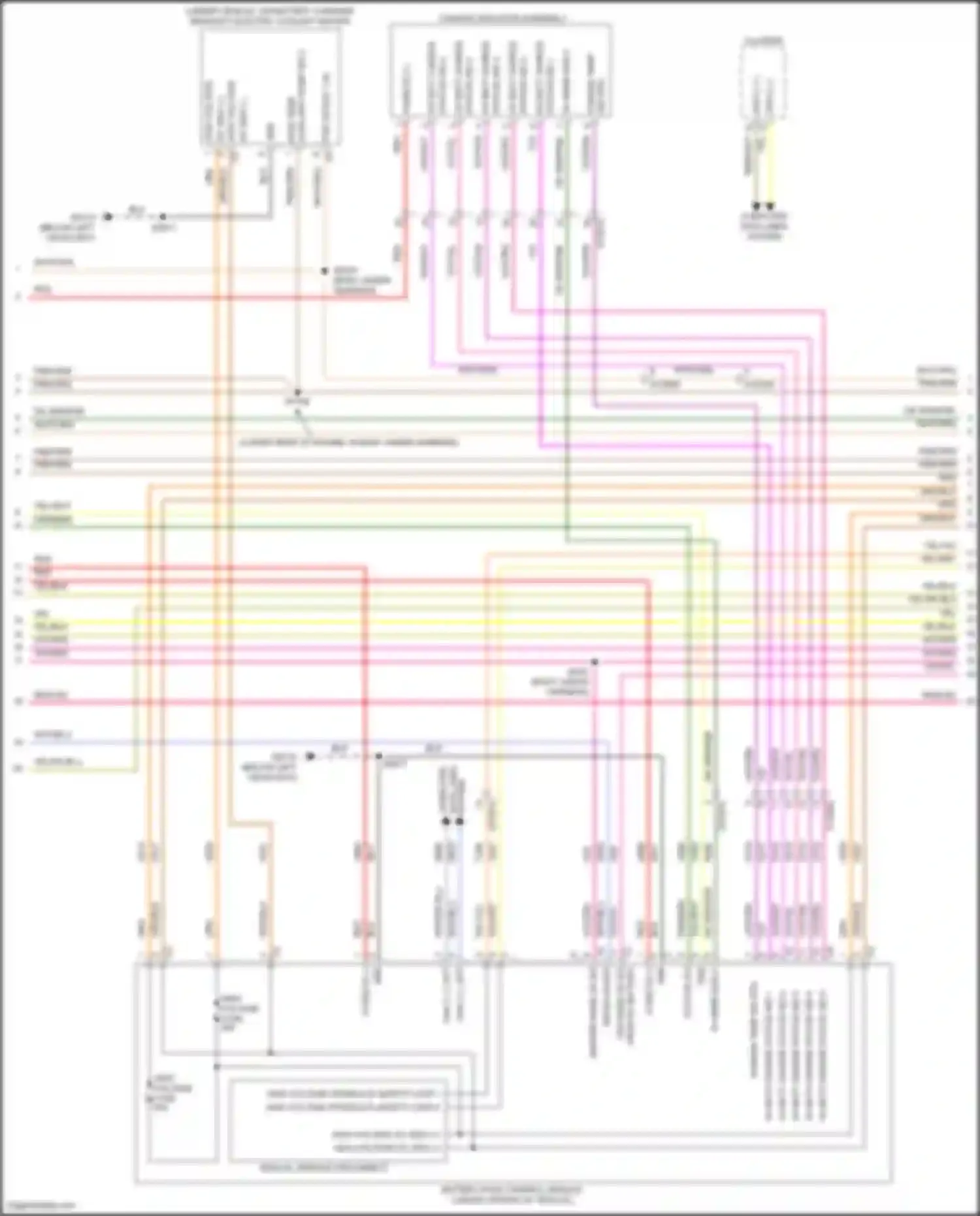 Pacifica Chrysler RU facelift (2020-2024): Wiring diagram engine performance 3.6l hybrid, hybrid system circuit (3 of 7)