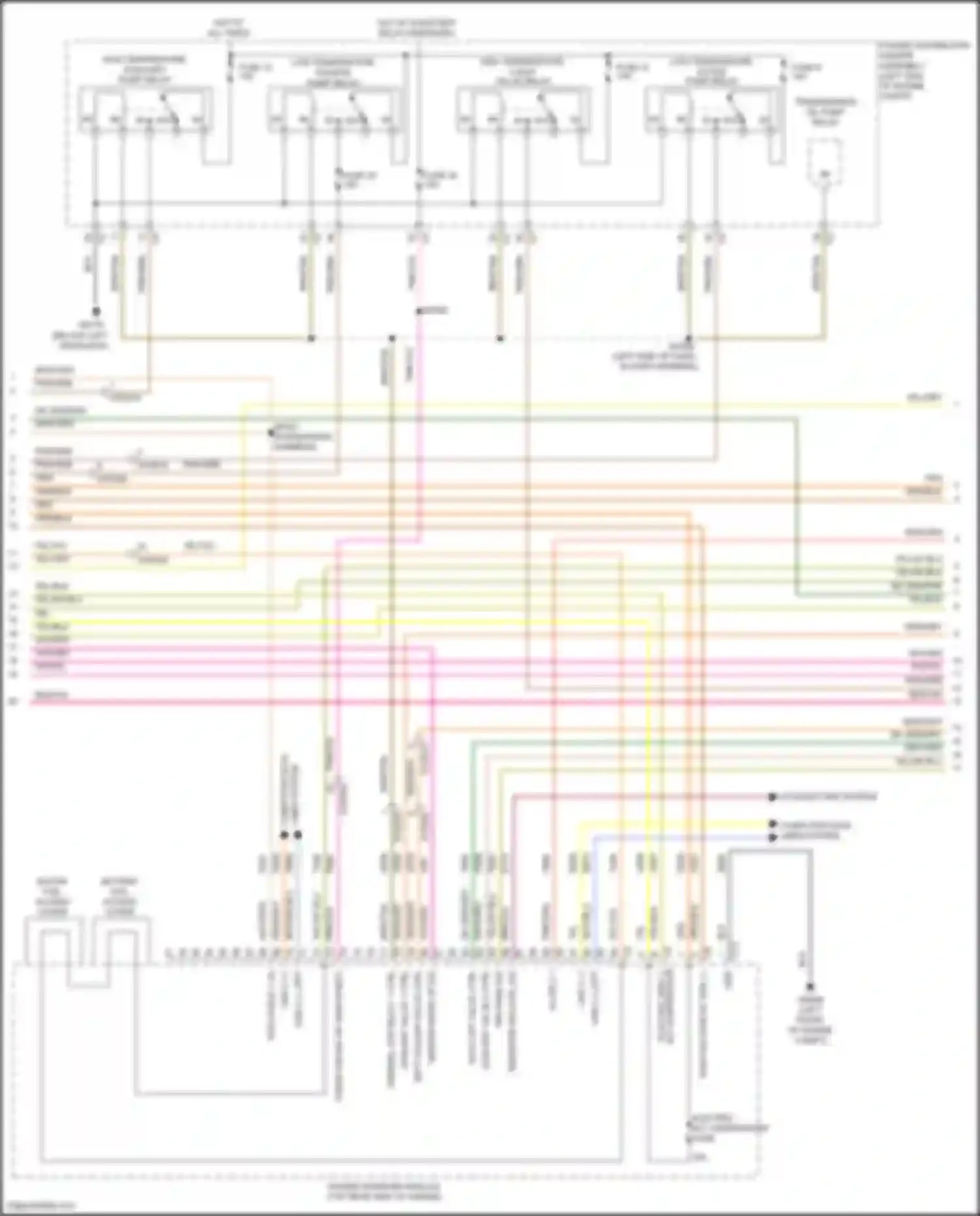 Pacifica Chrysler RU facelift (2020-2024): Wiring diagram engine performance 3.6l hybrid, hybrid system circuit (4 of 7)