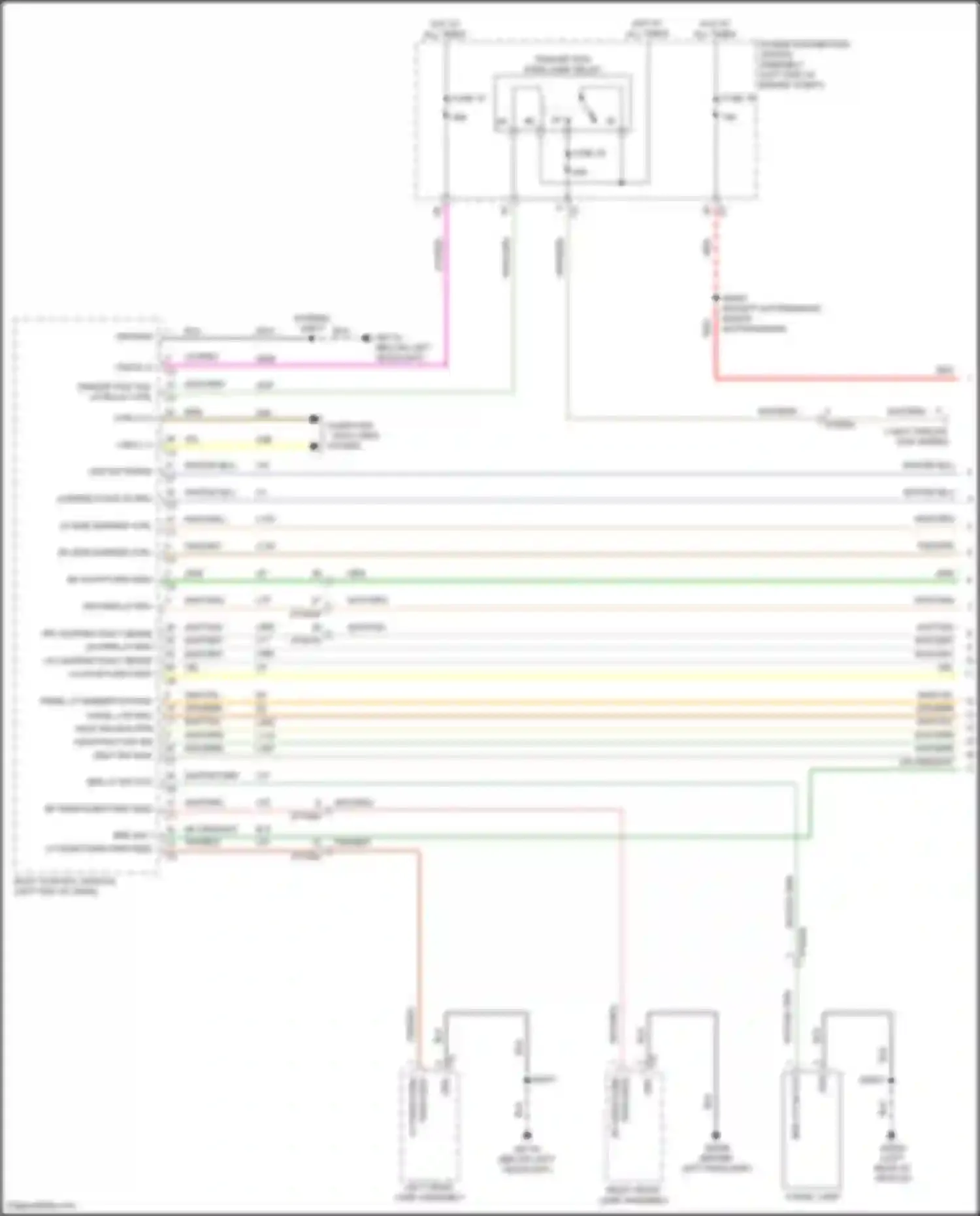 Pacifica Chrysler RU facelift (2020-2024): Exterior lamps circuit, base (1 of 3)