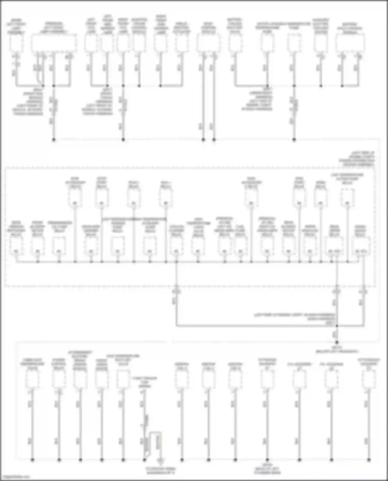 Pacifica Chrysler RU facelift (2020-2024): Ground distribution circuit (2 of 7)