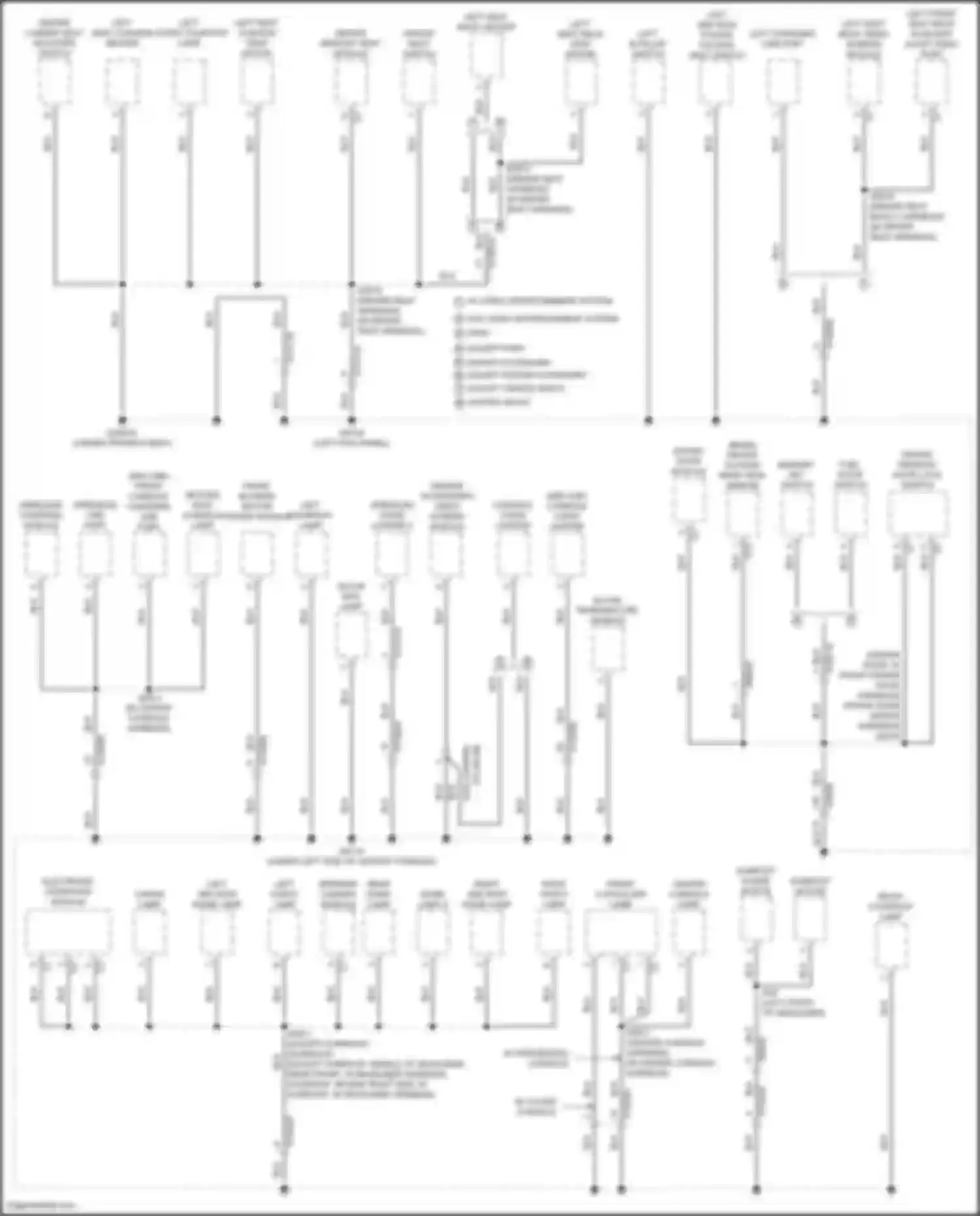 Pacifica Chrysler RU facelift (2020-2024): Ground distribution circuit (4 of 7)