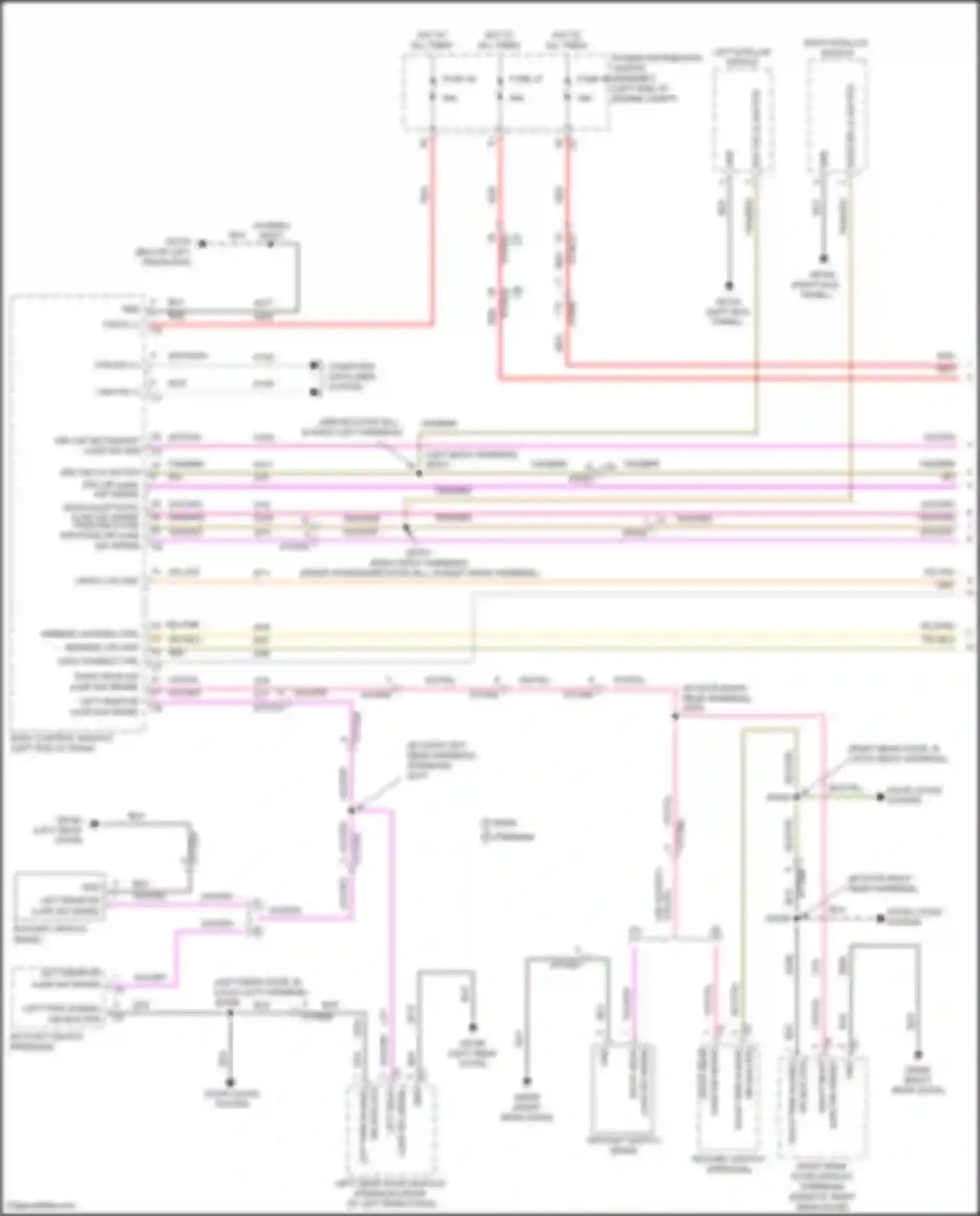 Pacifica Chrysler RU facelift (2020-2024): Courtesy lamps circuit (1 of 4)