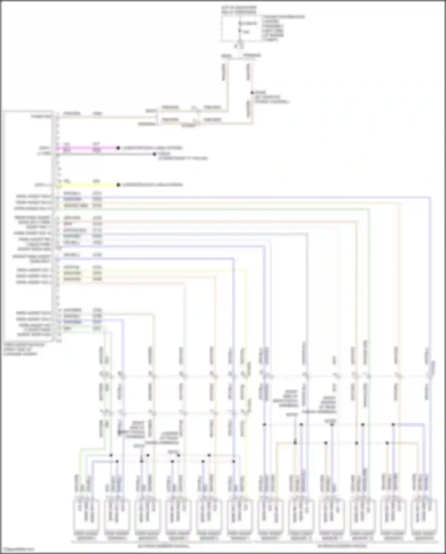 Pacifica Chrysler RU facelift (2020-2024): Parking assistant circuit
