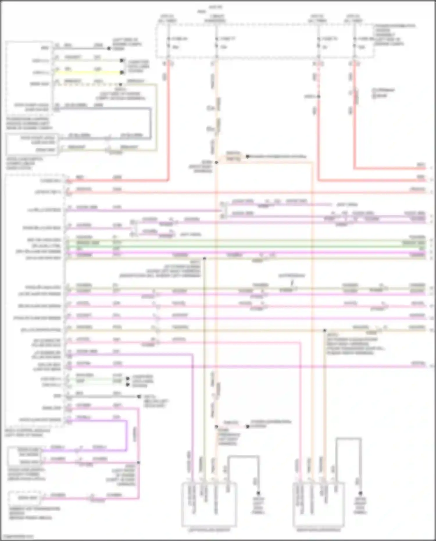 Pacifica Chrysler RU facelift (2020-2024): Power door locks circuit (1 of 3)