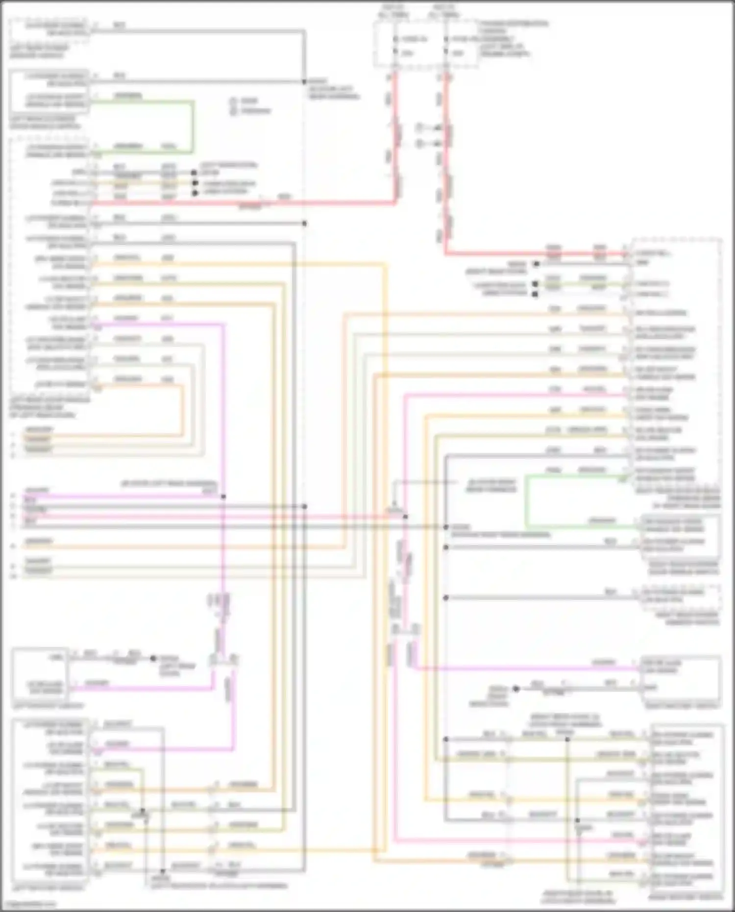 Pacifica Chrysler RU facelift (2020-2024): Power door locks circuit (3 of 3)