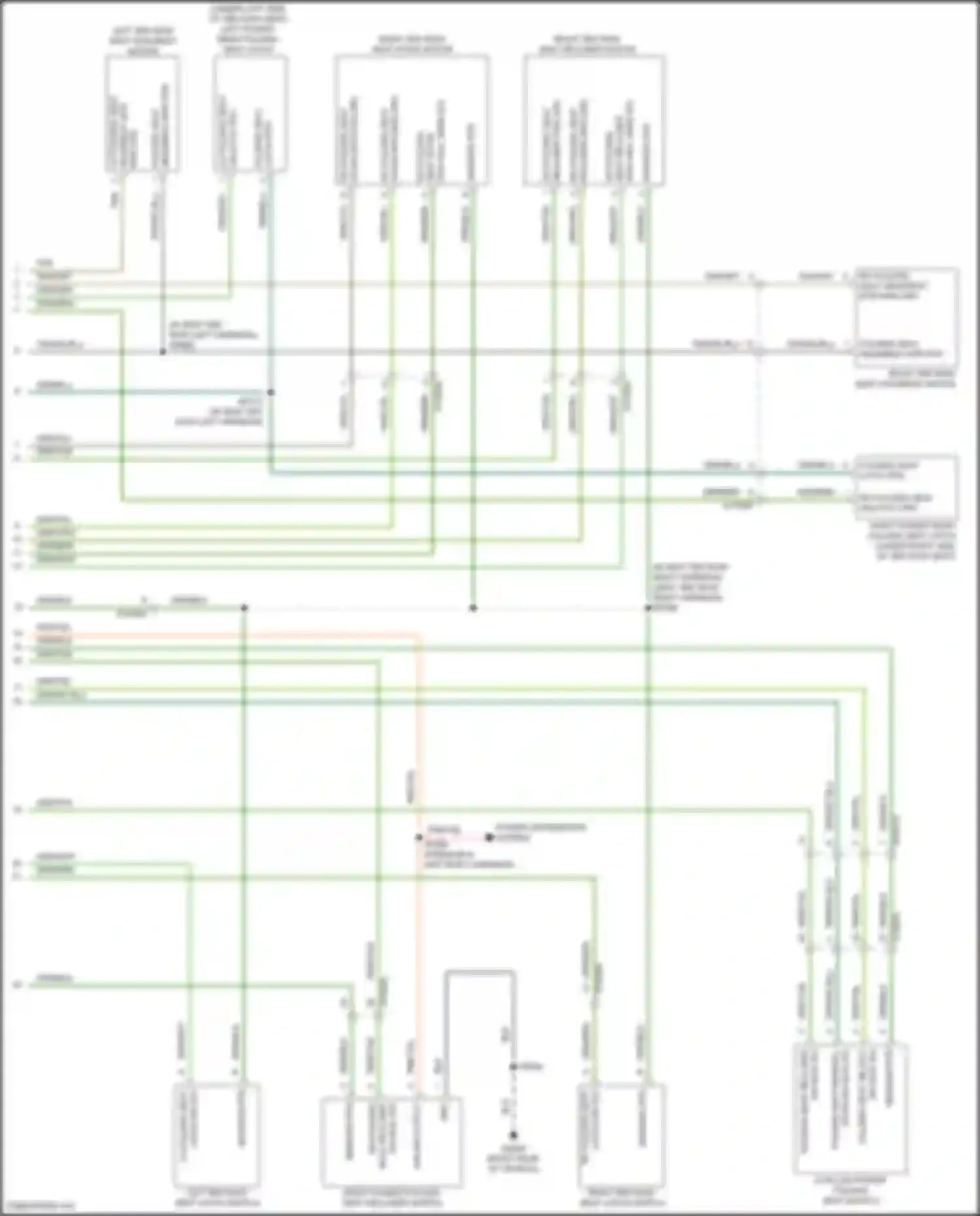 Pacifica Chrysler RU facelift (2020-2024): Third row folding seat circuit (2 of 2)