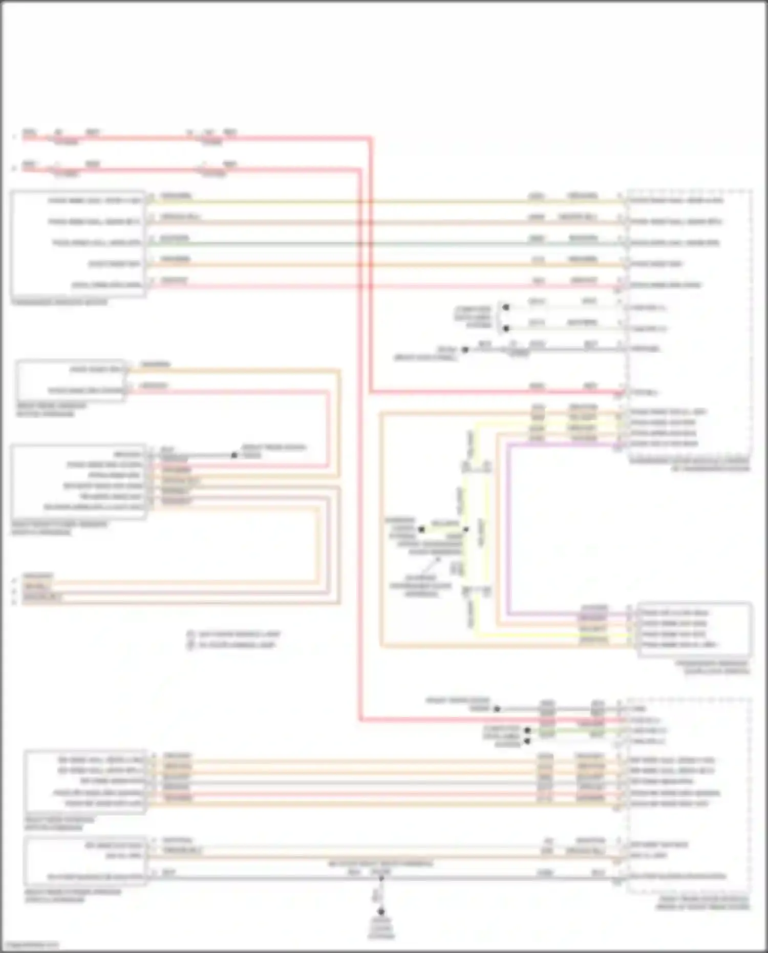Pacifica Chrysler RU facelift (2020-2024): Power windows circuit, premium (2 of 2)