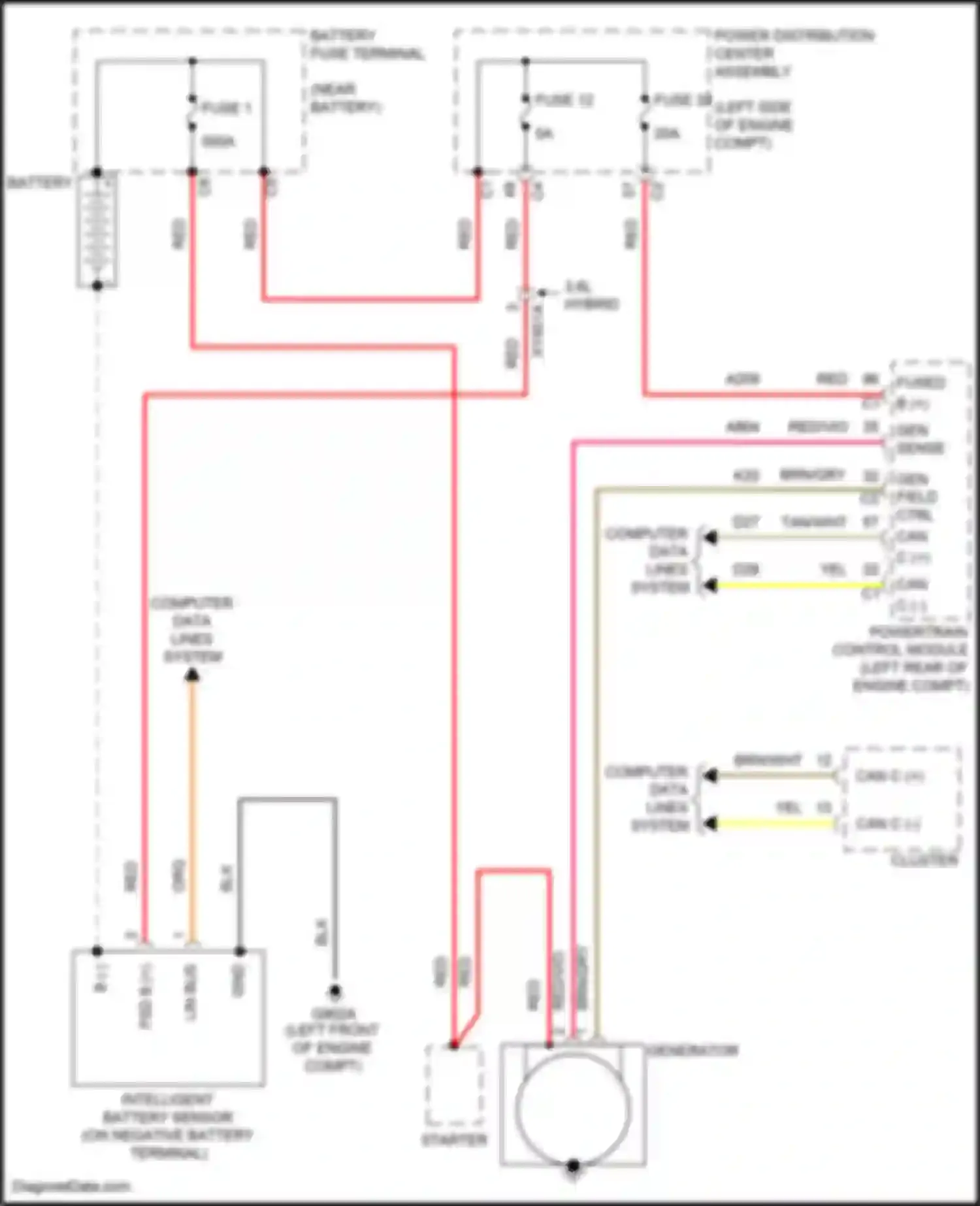 Pacifica Chrysler RU facelift (2020-2024): Charging circuit