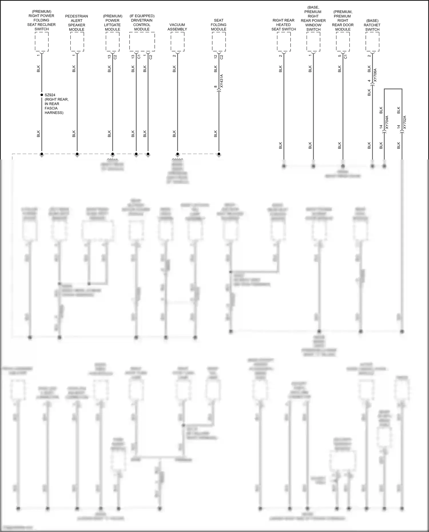 Chrysler Pacifica RU facelift (2020-2024) (base except mopar accessory) wiring diagram  (1 of 1)